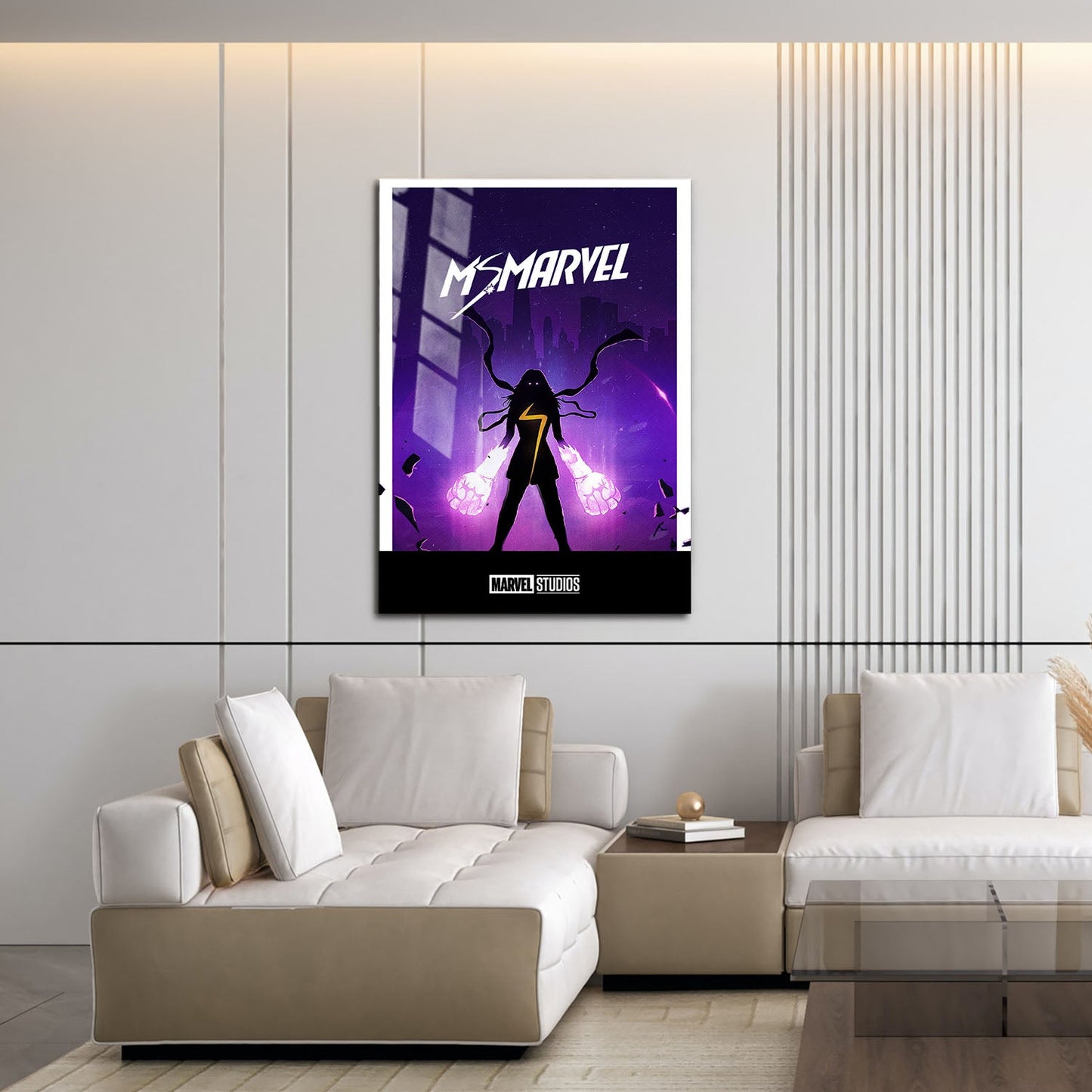 Flex Designs Metal Poster Ms Marvel Minimalist 16 x 24" Home Goods - TV Show 2022 TV Show Metal Poster