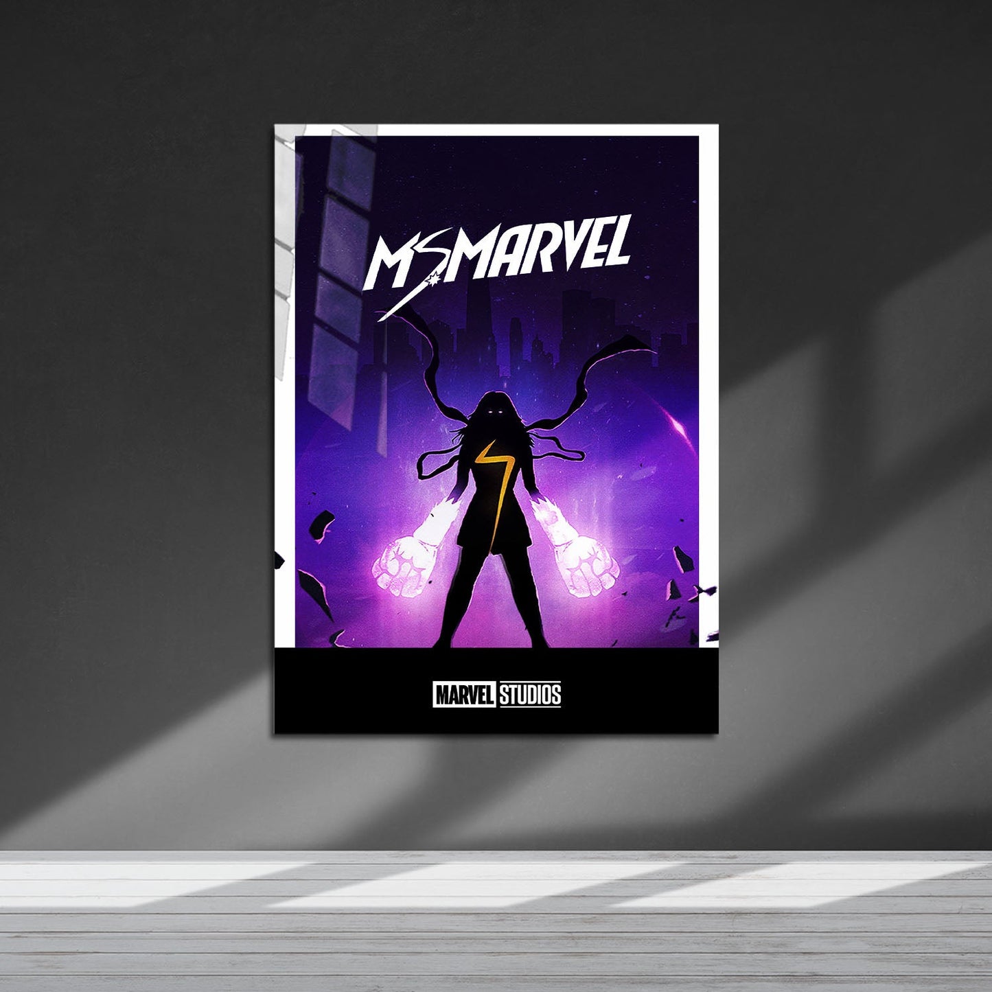 Flex Designs Metal Poster Ms Marvel Minimalist 5 x 7" Home Goods - TV Show 2022 TV Show Metal Poster