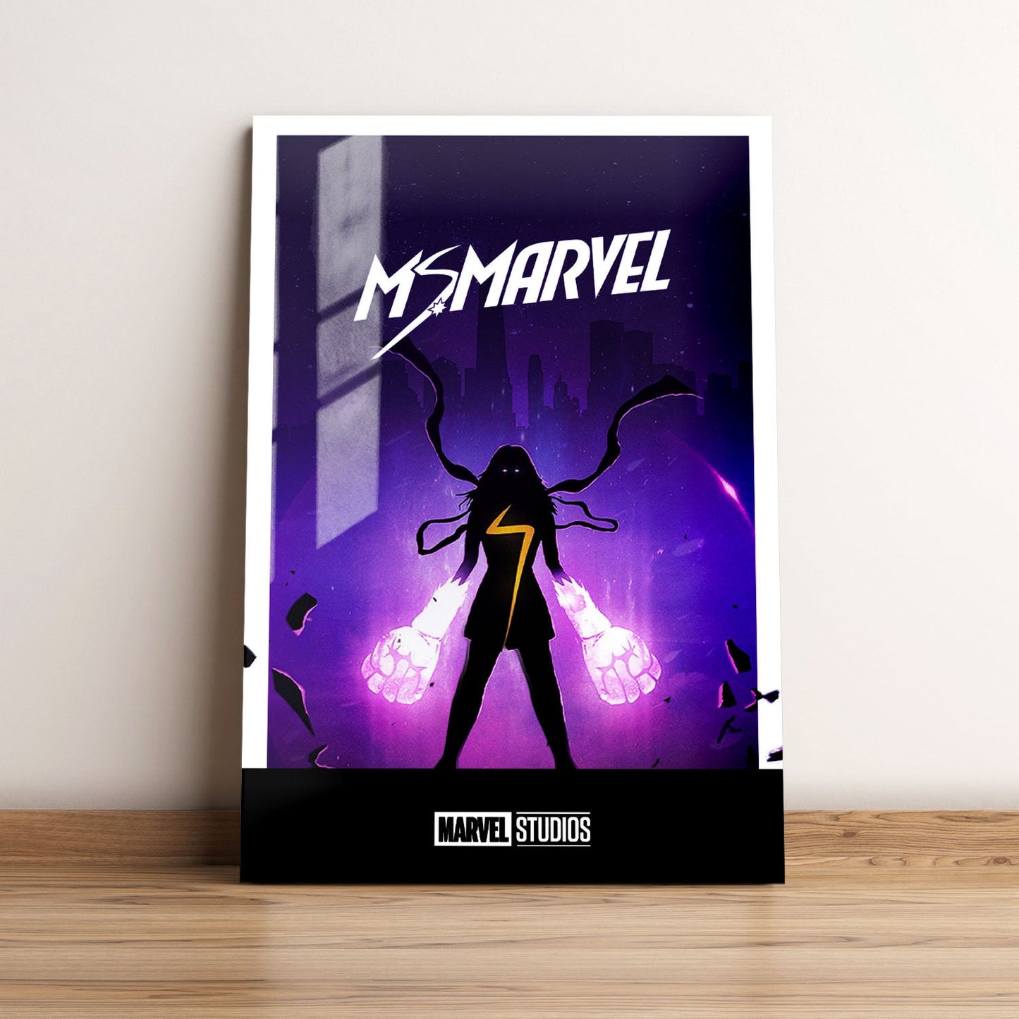 Ms Marvel Minimalist TV Show Metal Poster