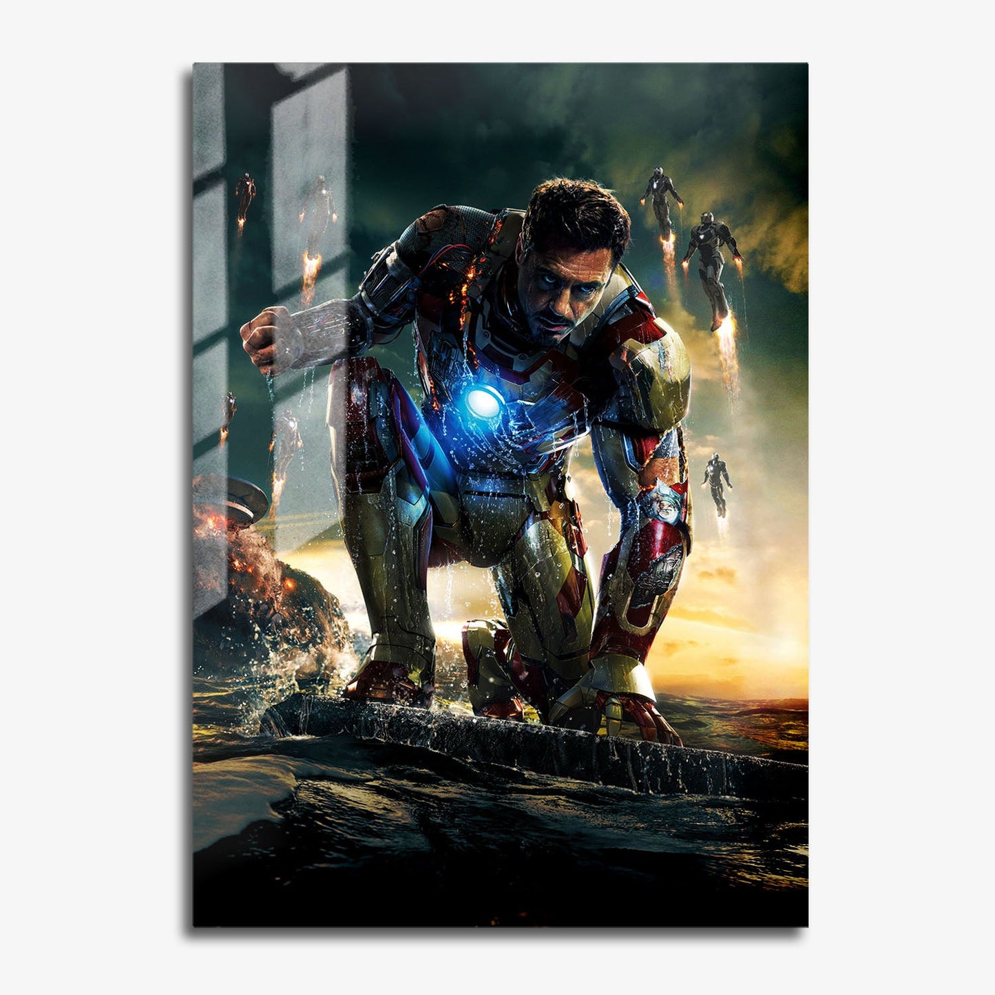 Flex Designs Metal Poster Iron Man 3 Textless 11 x 17" Home Goods - Movie 2013 Movie Metal Poster