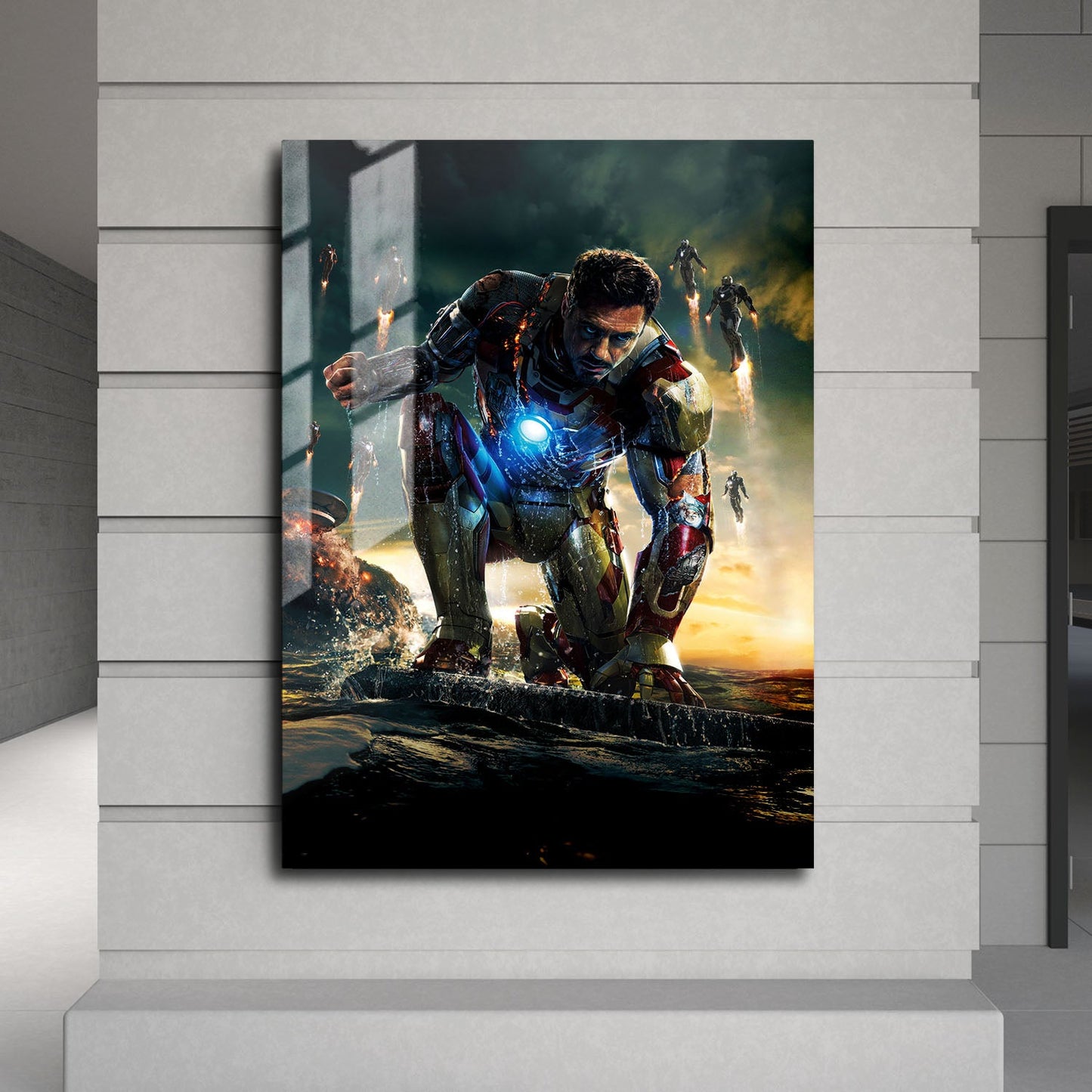 Flex Designs Metal Poster Iron Man 3 Textless 24 x 36" Home Goods - Movie 2013 Movie Metal Poster