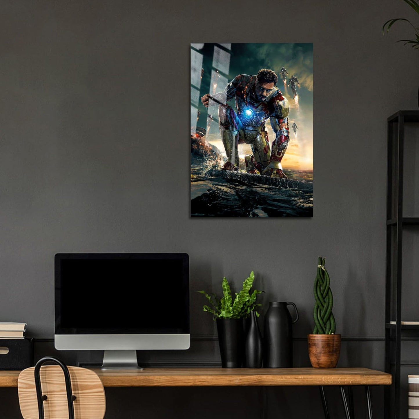Flex Designs Metal Poster Iron Man 3 Textless 5 x 7" Home Goods - Movie 2013 Movie Metal Poster
