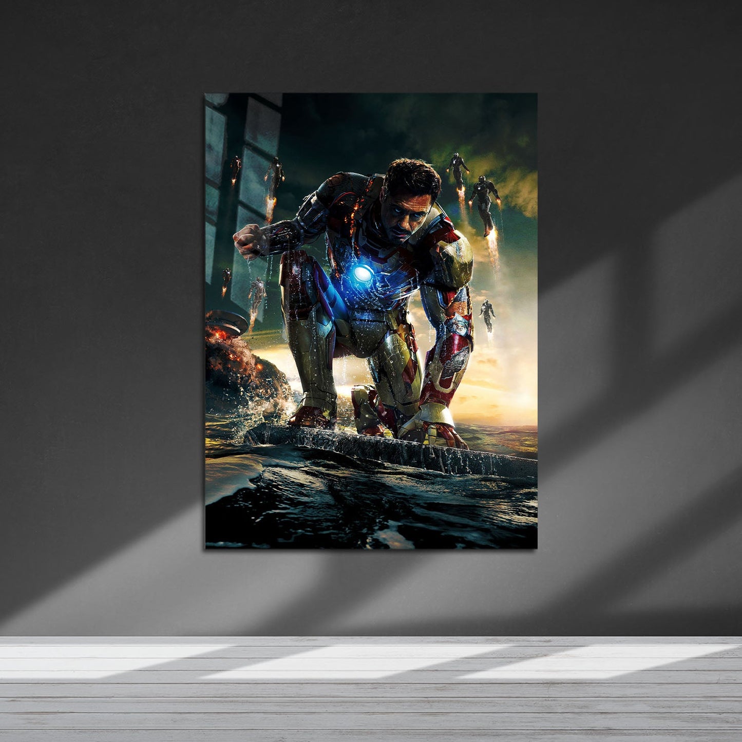 Flex Designs Metal Poster Iron Man 3 Textless 5 x 7" Home Goods - Movie 2013 Movie Metal Poster