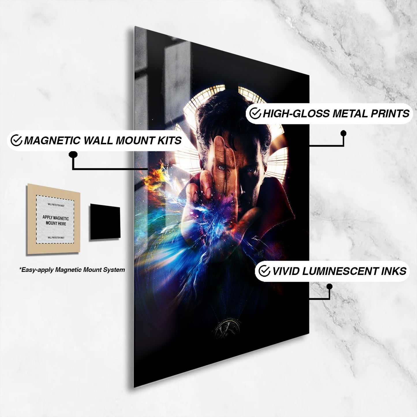Flex Designs Metal Poster Doctor Strange Textless 16 x 24" Home Goods - Movie 2016 Movie Metal Poster