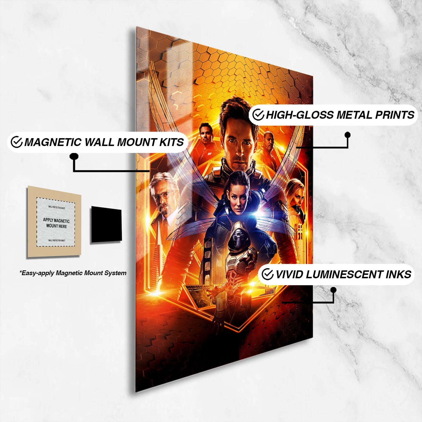 Flex Designs Metal Poster Ant-Man and the Wasp Textless 16 x 24" Home Goods - Movie 2018 Movie Metal Poster