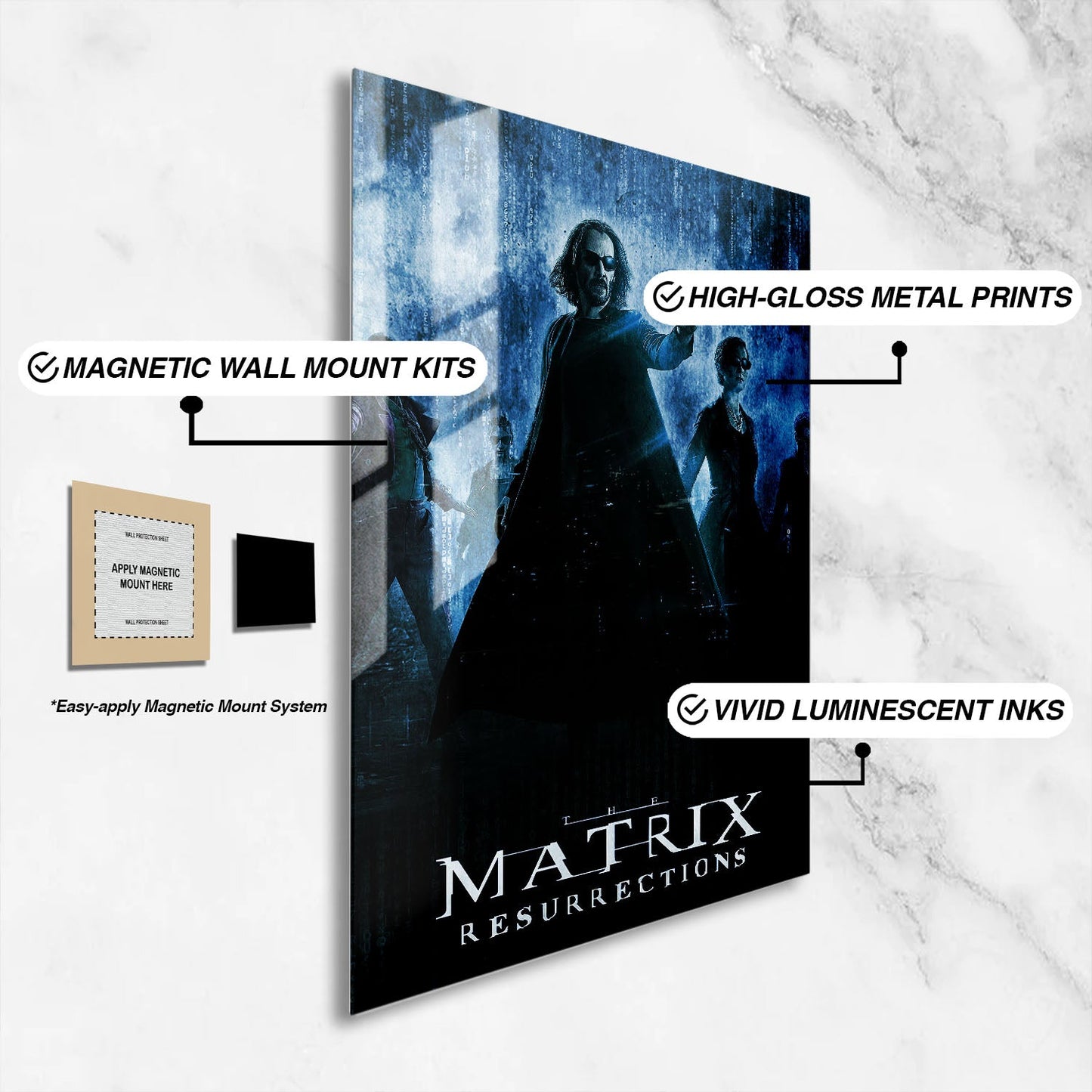 Flex Designs Metal Poster The Matrix Resurrections Classic 16 x 24" Home Goods - Movie 2021 Movie Metal Poster