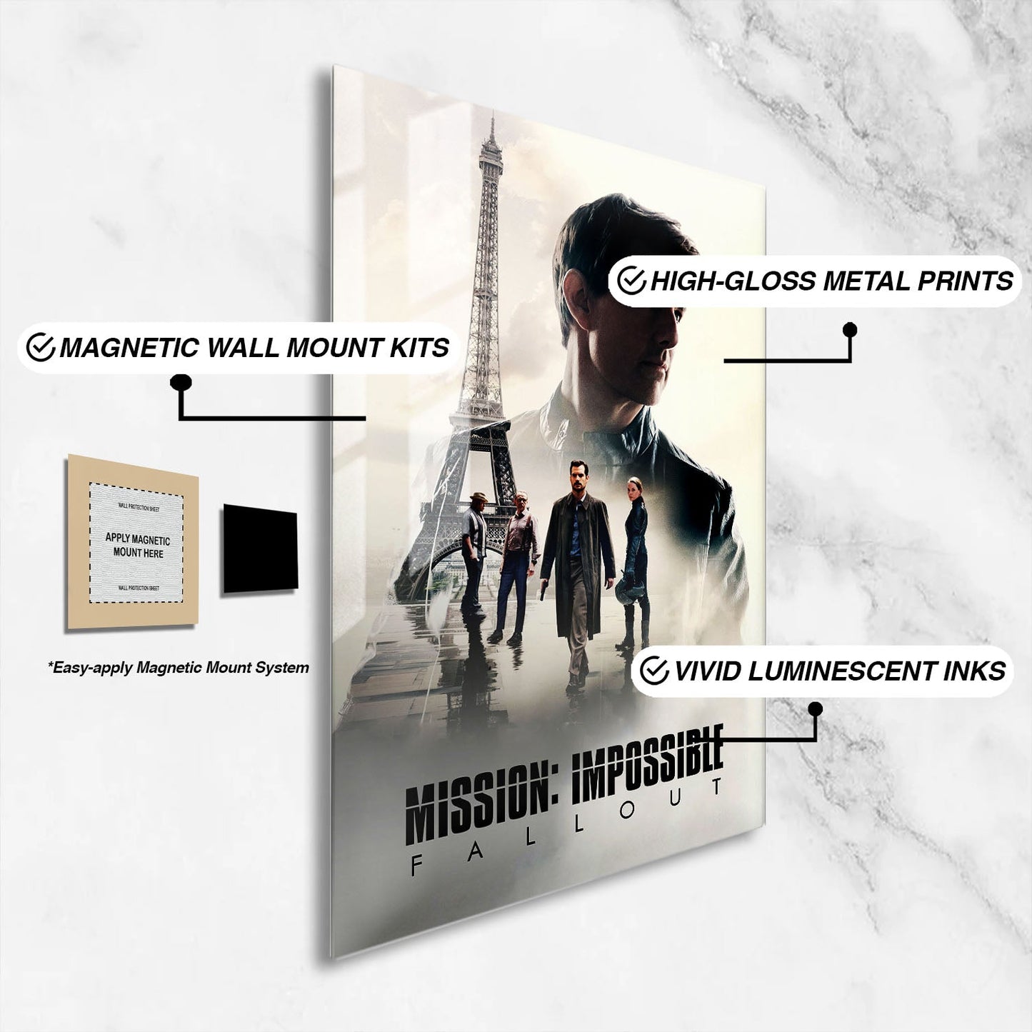 Flex Designs Metal Poster Mission Impossible - Fallout 16 x 24" Home Goods - Movie 2018 Movie Metal Poster