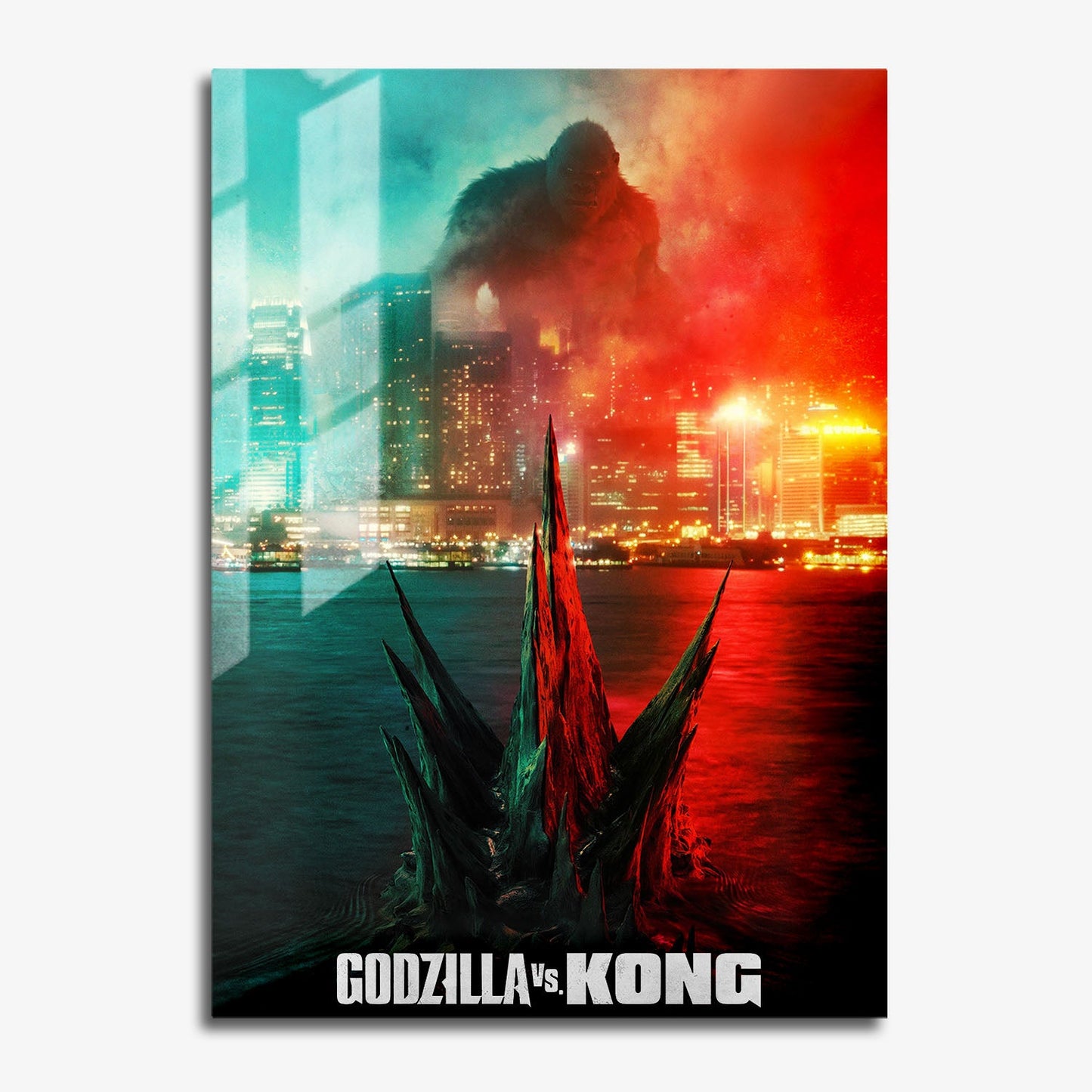 Flex Designs Metal Poster Godzilla vs Kong 11 x 17" Home Goods - Movie 2021 Movie Metal Poster