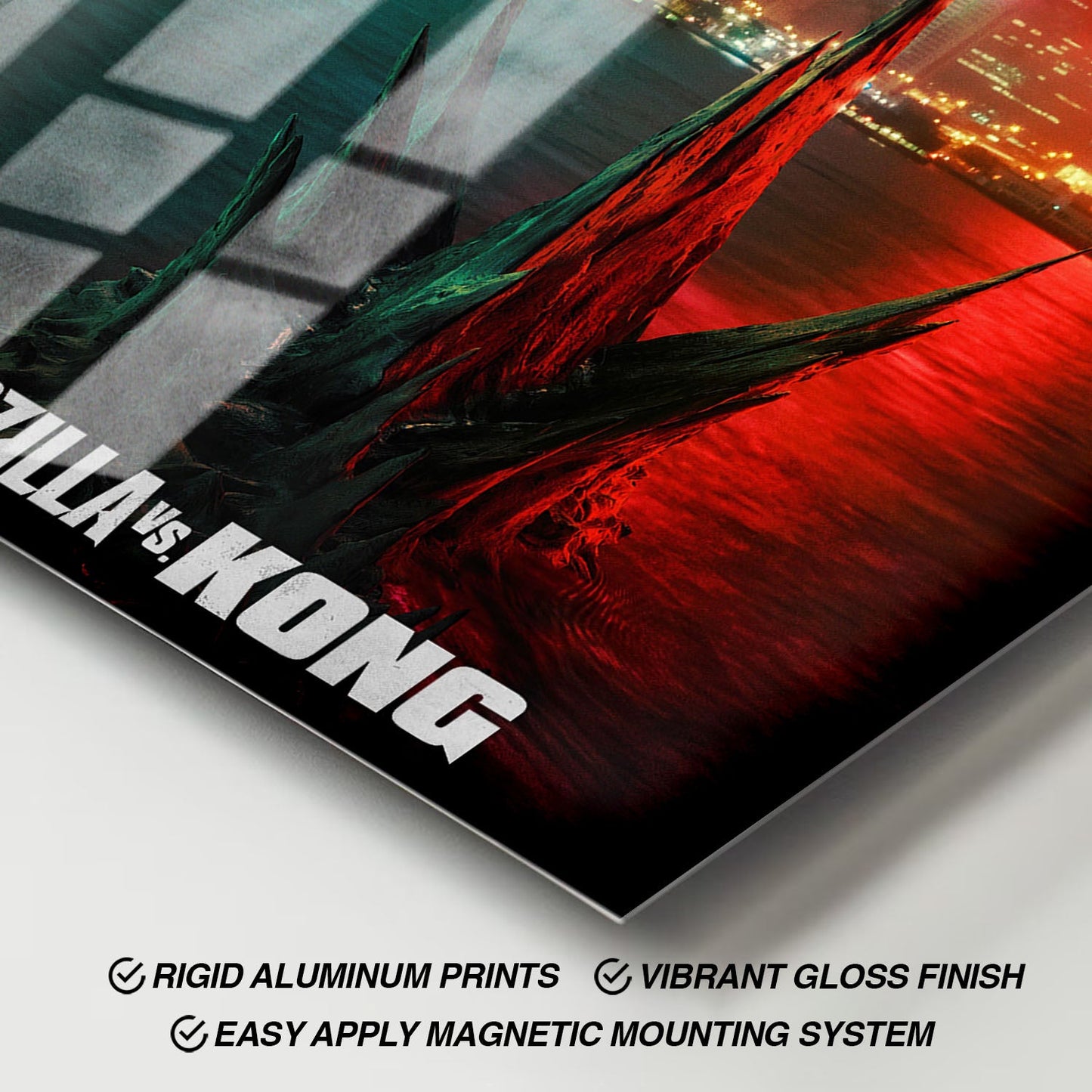 Flex Designs Metal Poster Godzilla vs Kong 11 x 17" Home Goods - Movie 2021 Movie Metal Poster