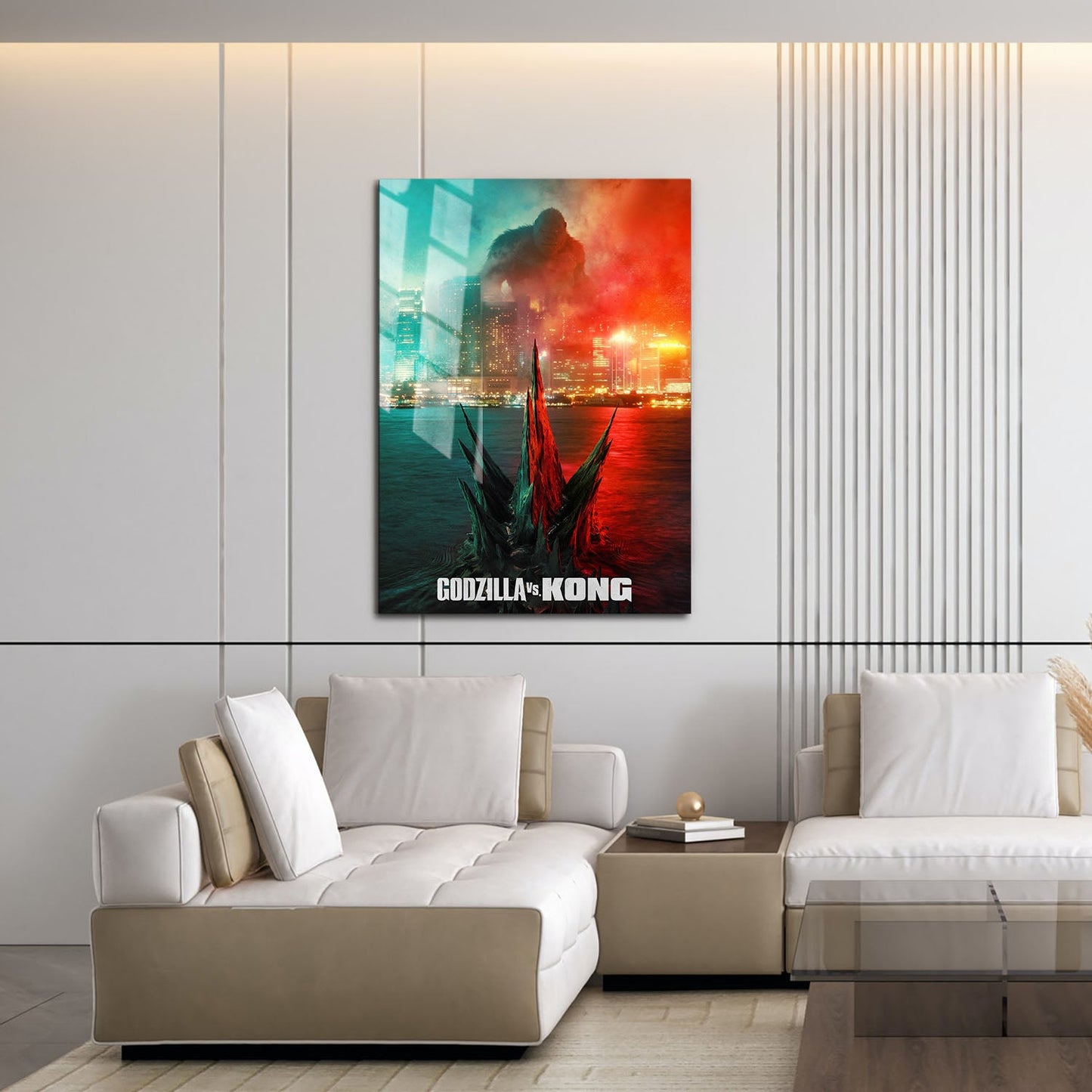 Flex Designs Metal Poster Godzilla vs Kong 16 x 24" Home Goods - Movie 2021 Movie Metal Poster