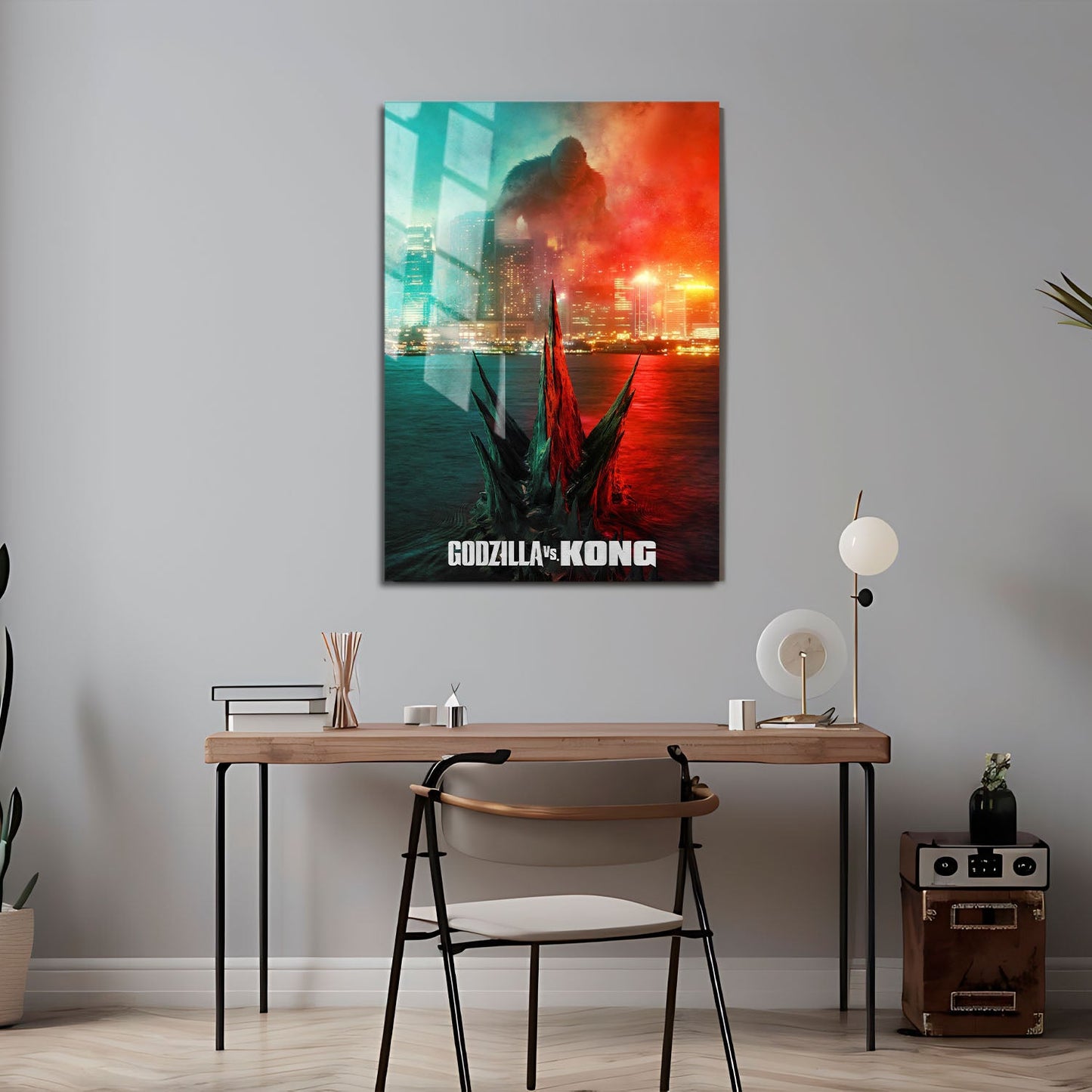 Flex Designs Metal Poster Godzilla vs Kong 24 x 36" Home Goods - Movie 2021 Movie Metal Poster