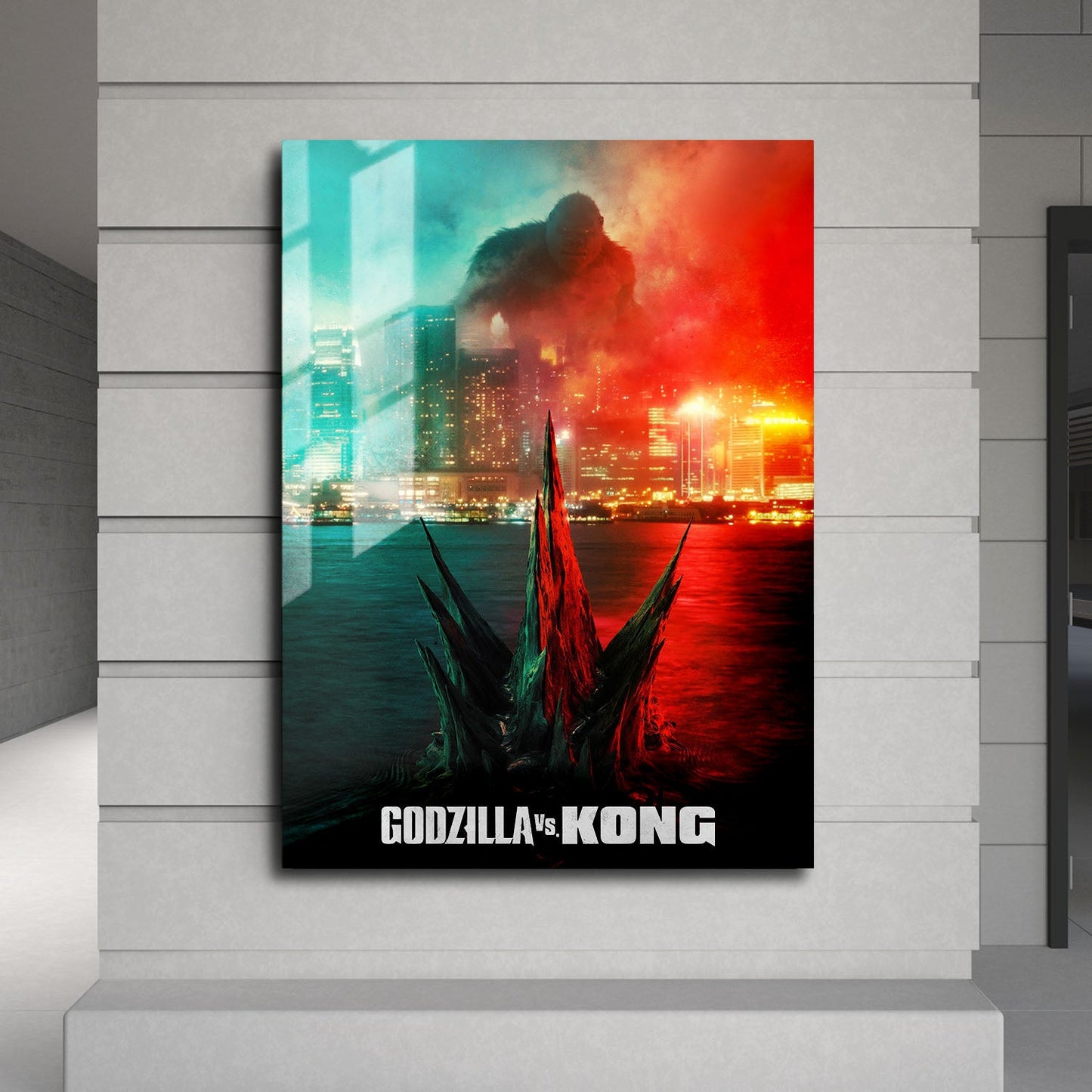 Flex Designs Metal Poster Godzilla vs Kong 24 x 36" Home Goods - Movie 2021 Movie Metal Poster