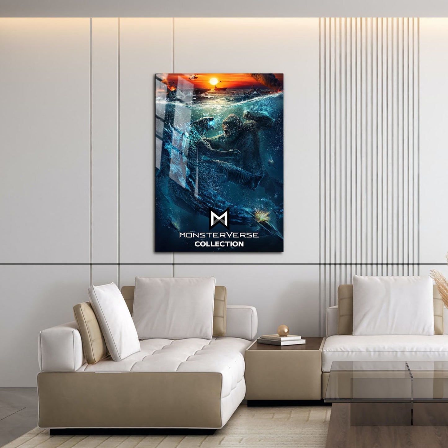 Flex Designs Metal Poster Godzilla vs Kong Monsterverse 16 x 24" Home Goods - Movie 2021 Movie Metal Poster