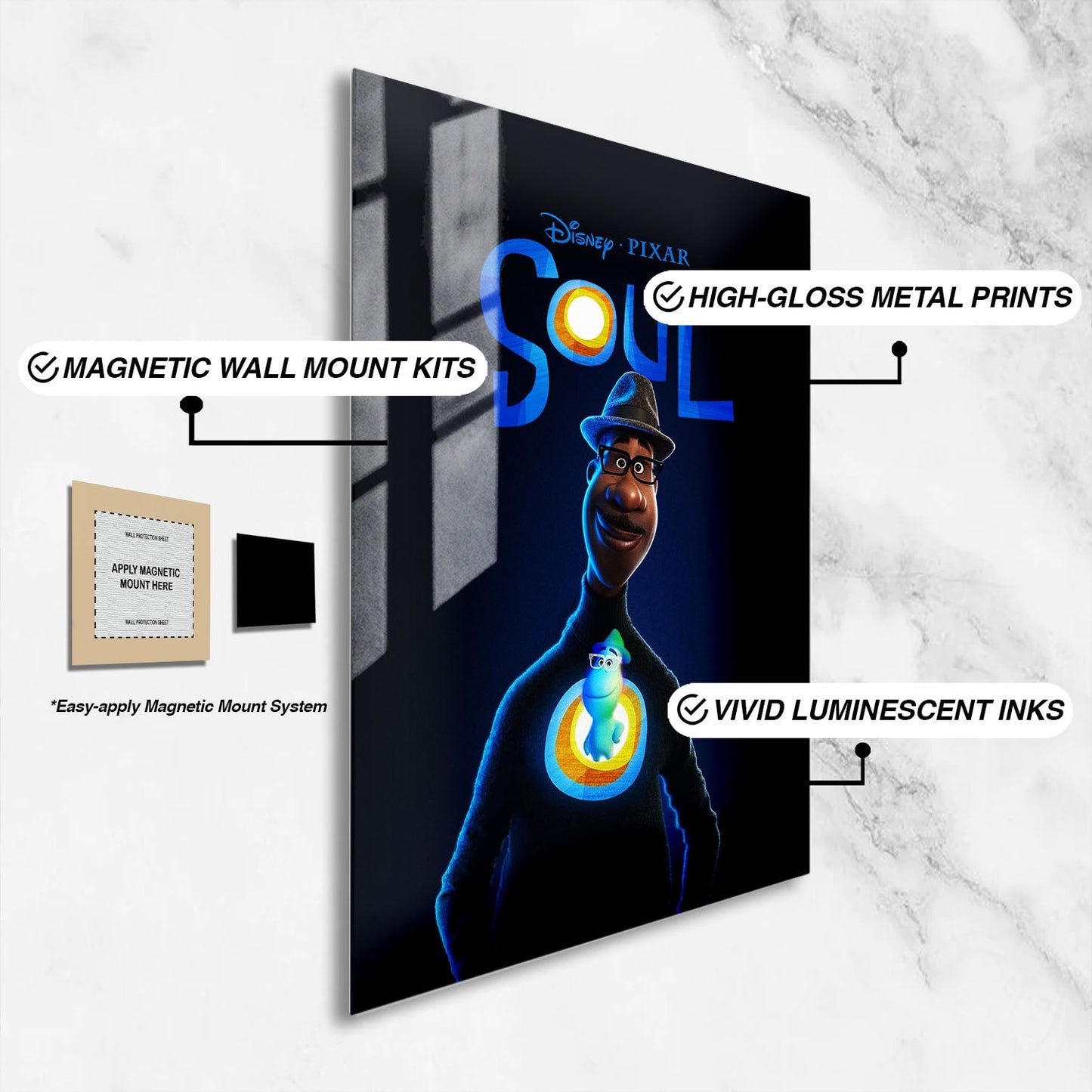 Flex Designs Metal Poster Soul 16 x 24" Home Goods - Movie 2020 Movie Metal Poster