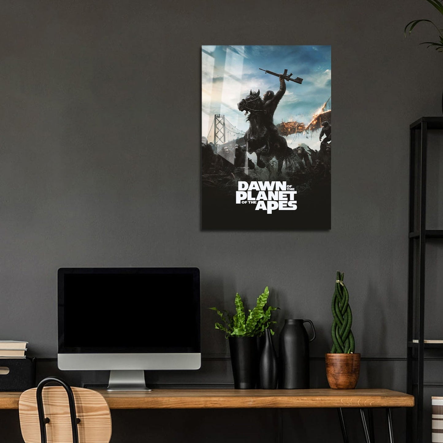 Flex Designs Metal Poster Dawn of the Planet of the Apes 5 x 7" Home Goods - Movie 2014 Movie Metal Poster
