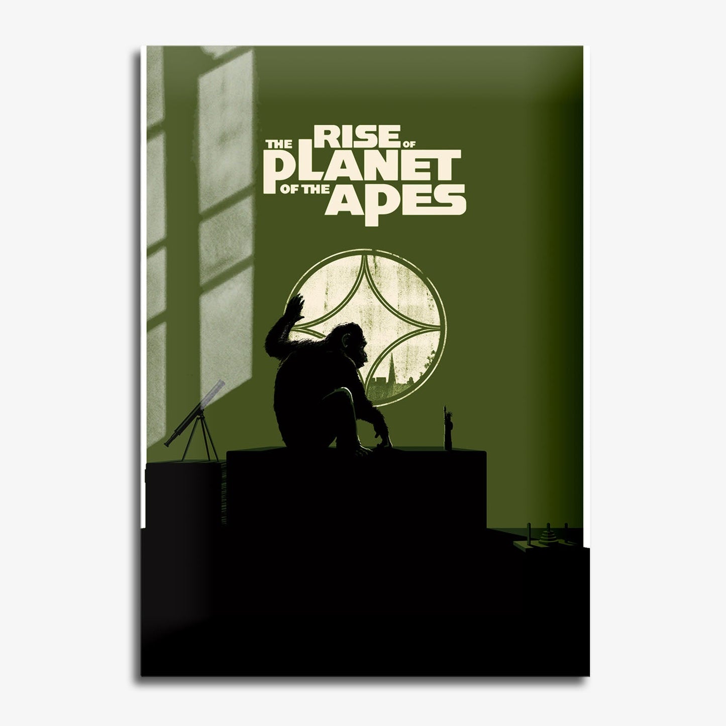 Flex Designs Metal Poster Rise of the Planet of the Apes Minimalist 11 x 17" Home Goods - Movie 2011 Movie Metal Poster