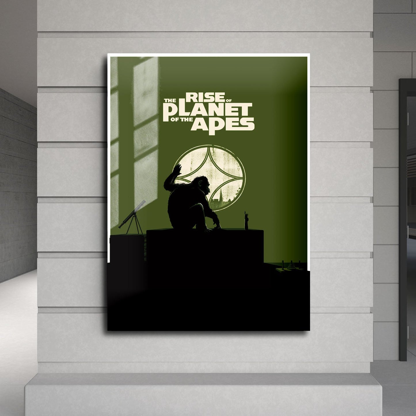 Flex Designs Metal Poster Rise of the Planet of the Apes Minimalist 24 x 36" Home Goods - Movie 2011 Movie Metal Poster