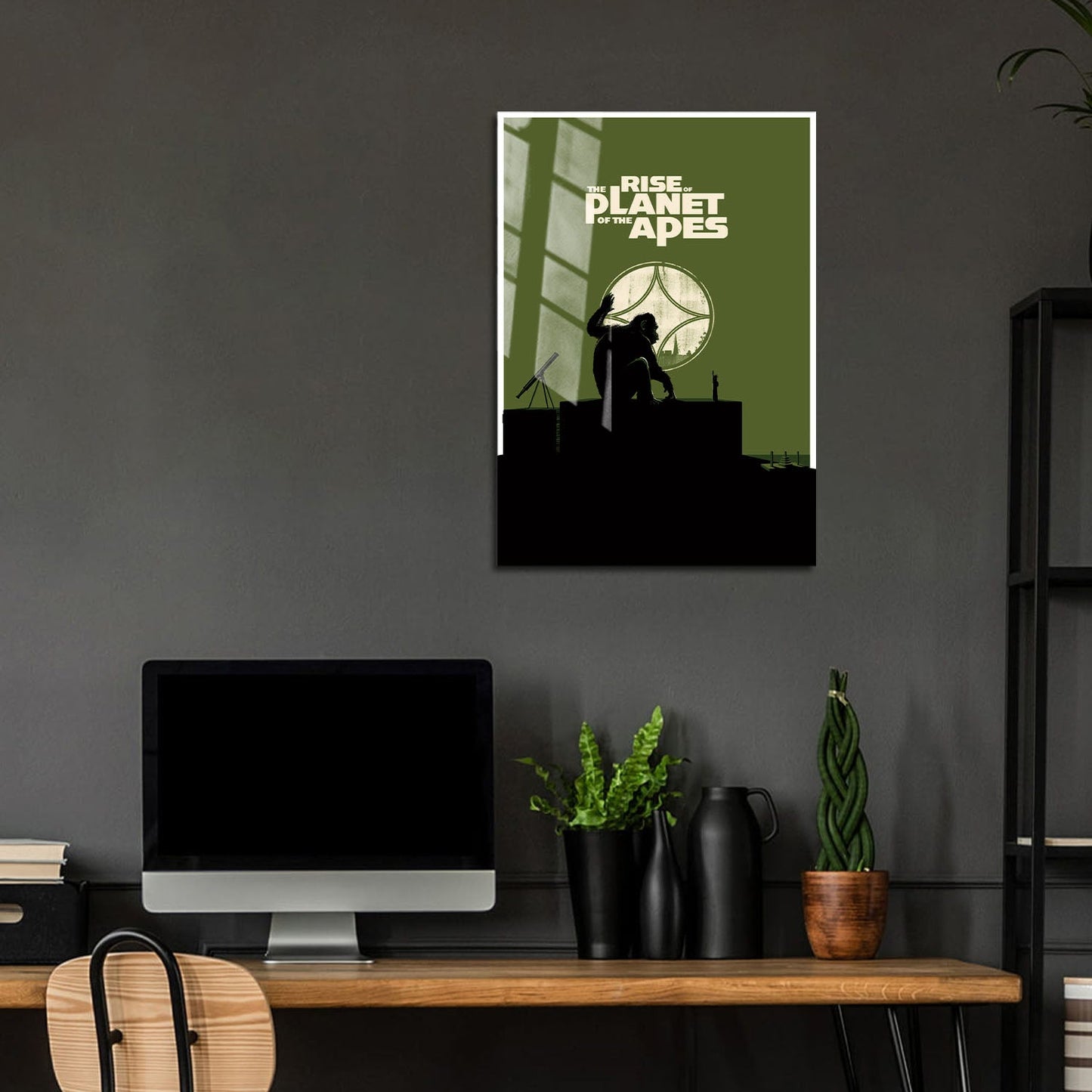 Flex Designs Metal Poster Rise of the Planet of the Apes Minimalist 5 x 7" Home Goods - Movie 2011 Movie Metal Poster