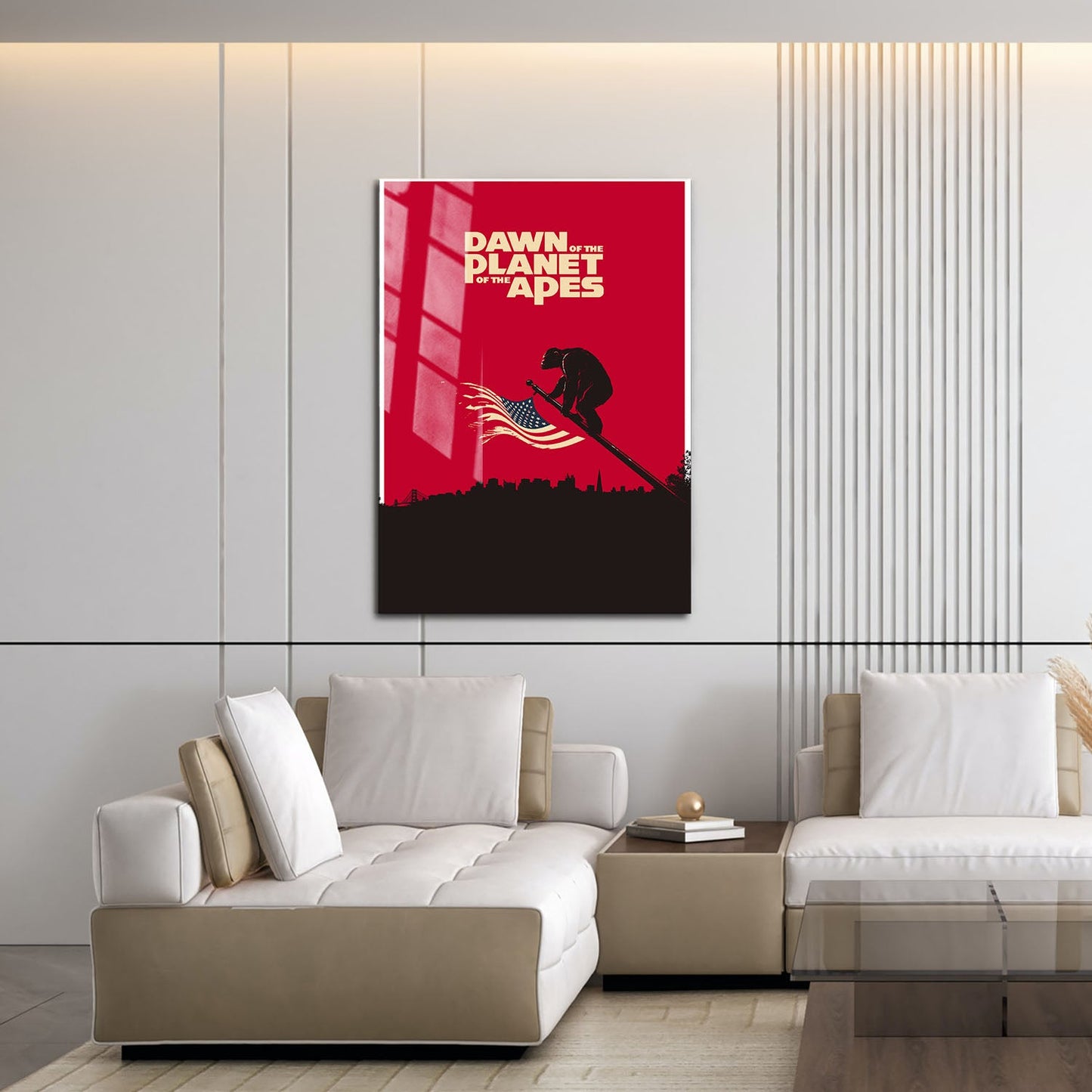 Flex Designs Metal Poster Dawn of the Planet of the Apes Minimalist 16 x 24" Home Goods - Movie 2014 Movie Metal Poster