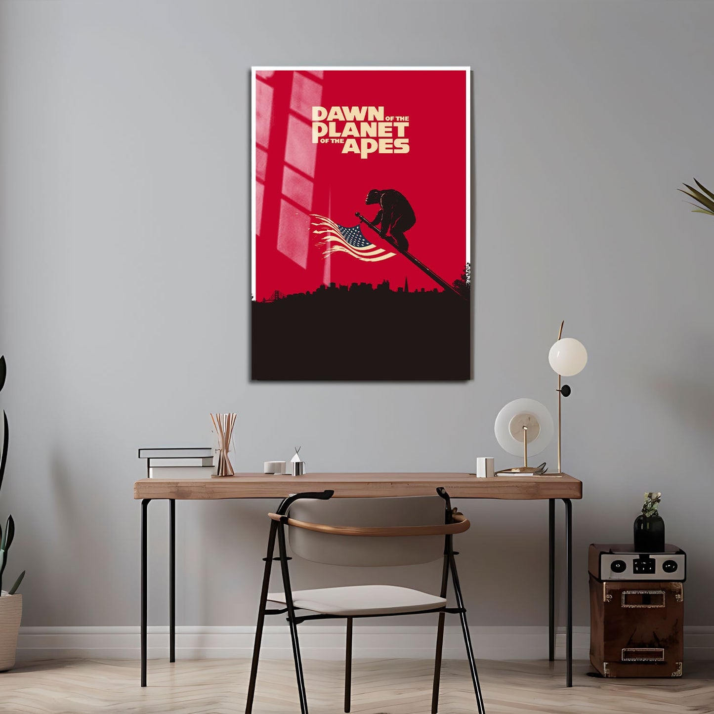 Flex Designs Metal Poster Dawn of the Planet of the Apes Minimalist 24 x 36" Home Goods - Movie 2014 Movie Metal Poster