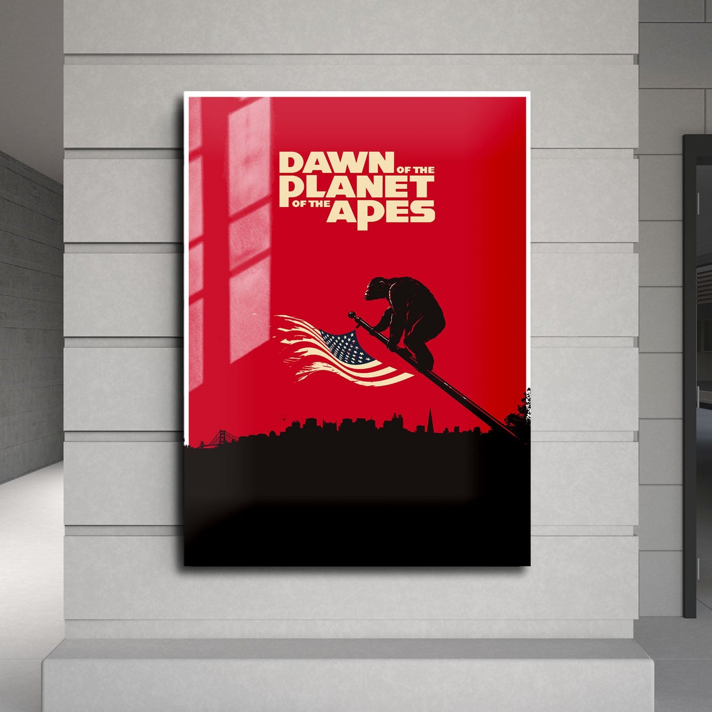 Flex Designs Metal Poster Dawn of the Planet of the Apes Minimalist 24 x 36" Home Goods - Movie 2014 Movie Metal Poster