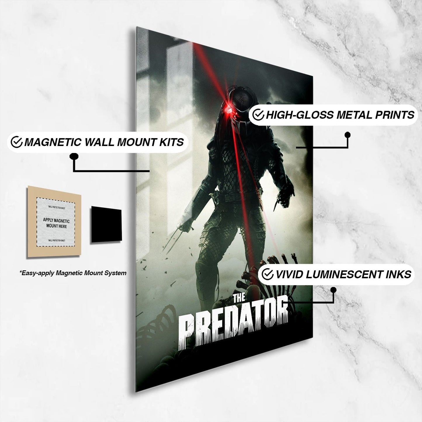 Flex Designs Metal Poster The Predator Classic 16 x 24" Home Goods - Movie 2018 Movie Metal Poster