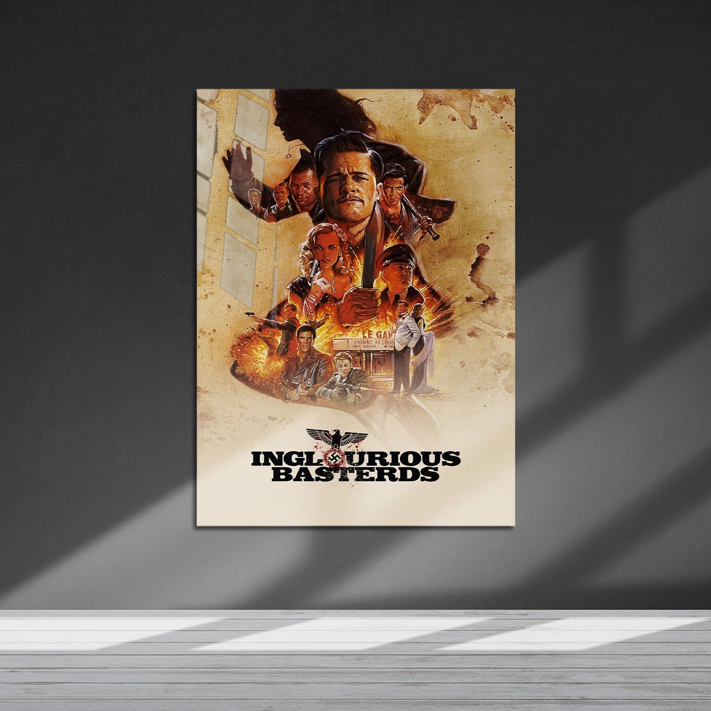 Flex Designs Metal Poster Inglourious Basterds 5 x 7" Home Goods - Movie 2009 Movie Metal Poster