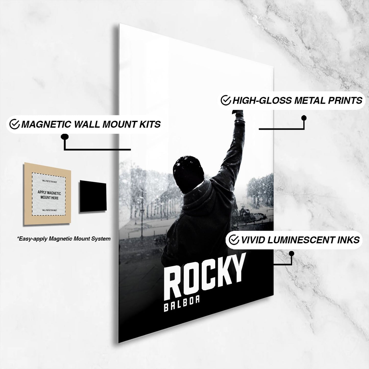 Flex Designs Metal Poster Rocky Balboa Classic 16 x 24" Home Goods - Movie 2006 Movie Metal Poster