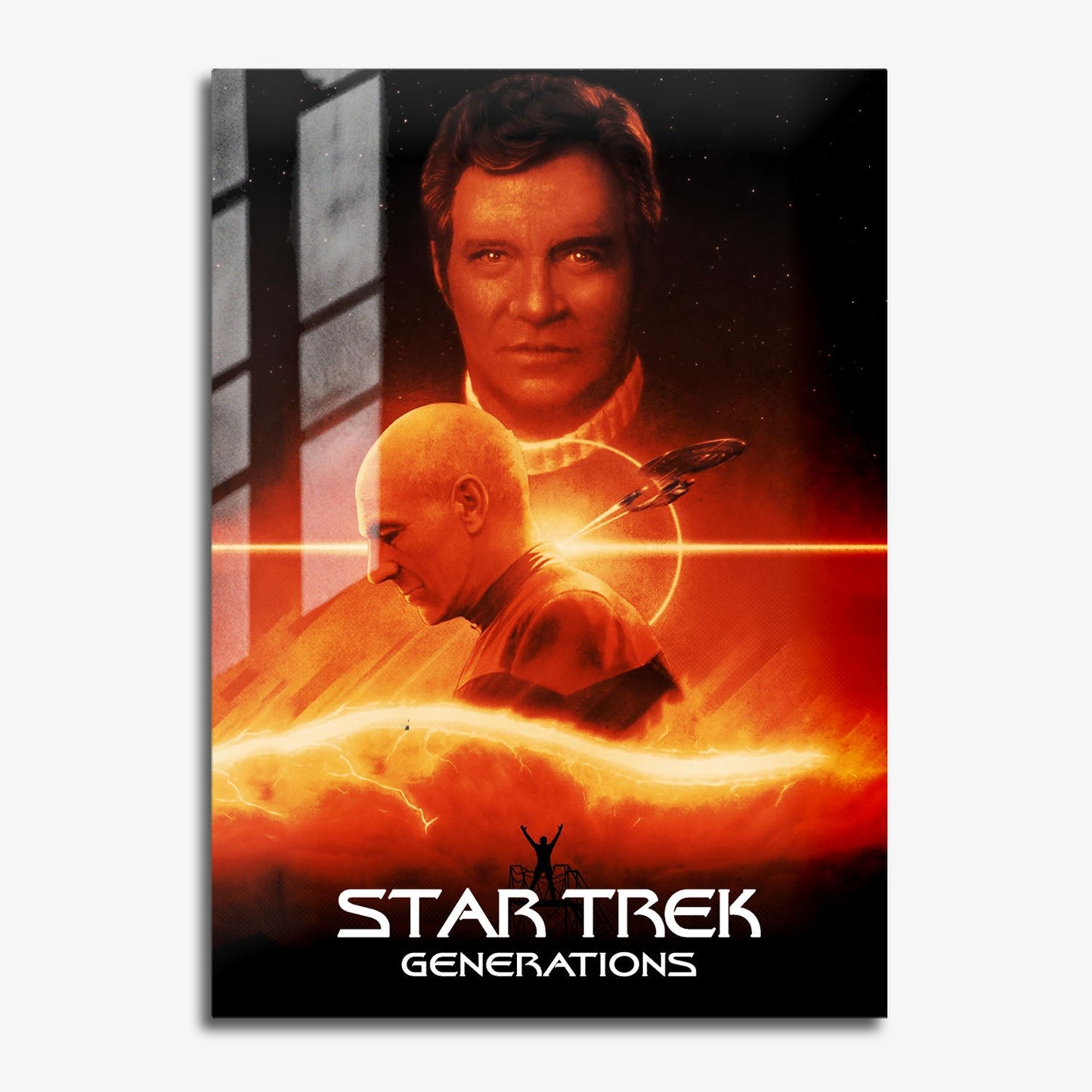 Flex Designs Metal Poster Star Trek Generations Classic 11 x 17" Home Goods - Movie 1994 Movie Metal Poster