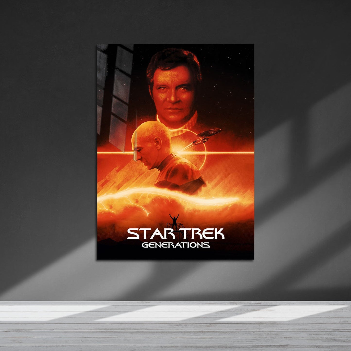 Flex Designs Metal Poster Star Trek Generations Classic 5 x 7" Home Goods - Movie 1994 Movie Metal Poster