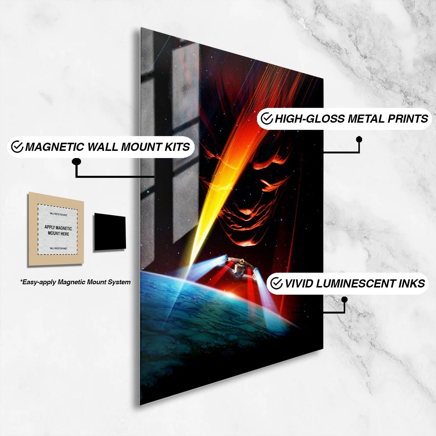 Flex Designs Metal Poster Star Trek Insurrection Textless 16 x 24" Home Goods - Movie 1998 Movie Metal Poster