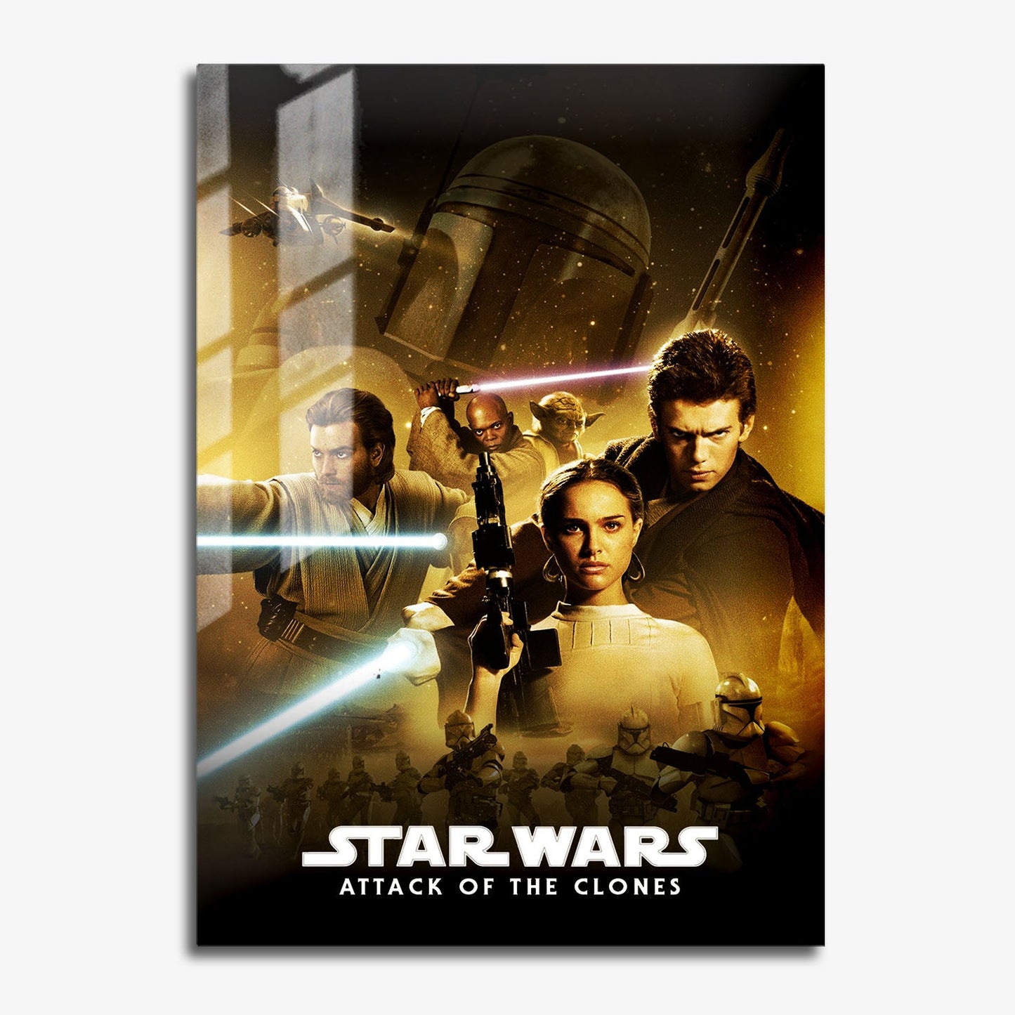 Flex Designs Metal Poster Star Wars Episode II - Attack of the Clones Classic 11 x 17" Home Goods - Movie 2002 Movie Metal Poster