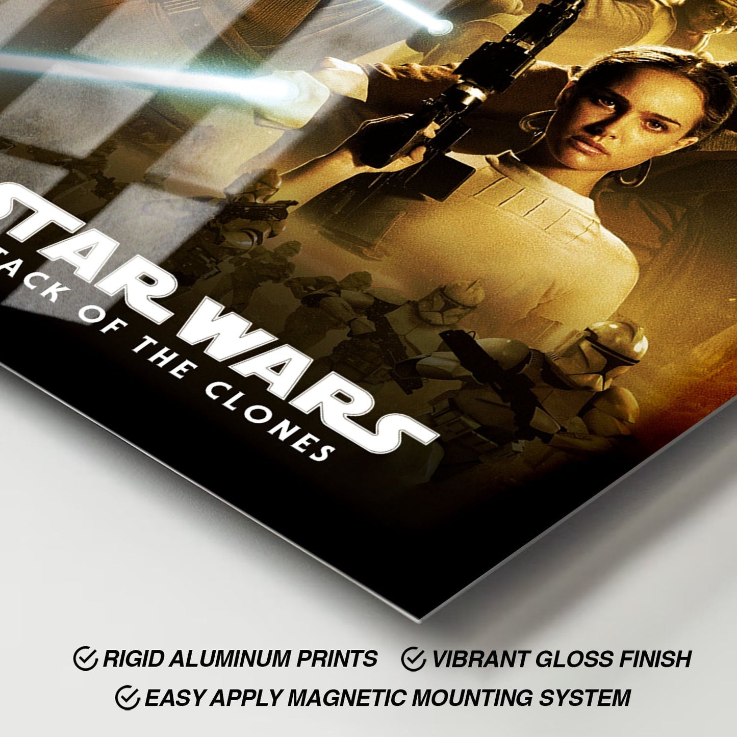 Flex Designs Metal Poster Star Wars Episode II - Attack of the Clones Classic 11 x 17" Home Goods - Movie 2002 Movie Metal Poster