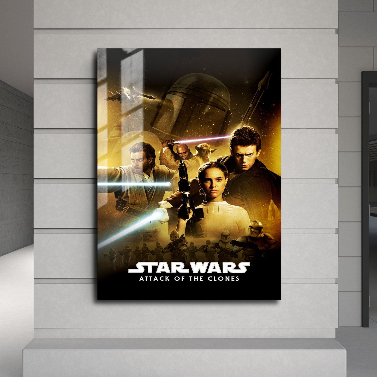 Flex Designs Metal Poster Star Wars Episode II - Attack of the Clones Classic 24 x 36" Home Goods - Movie 2002 Movie Metal Poster