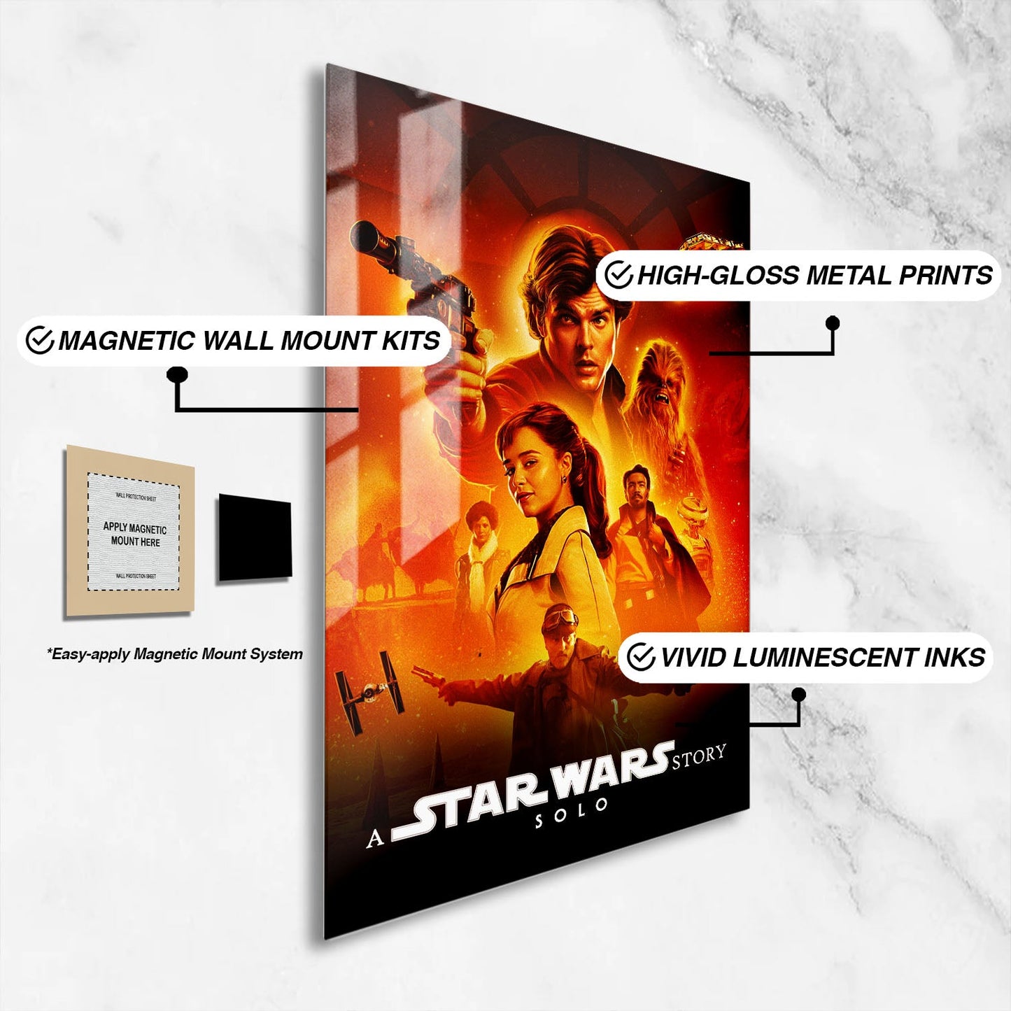 Flex Designs Metal Poster Solo A Star Wars Story Classic 16 x 24" Home Goods - Movie 2018 Movie Metal Poster