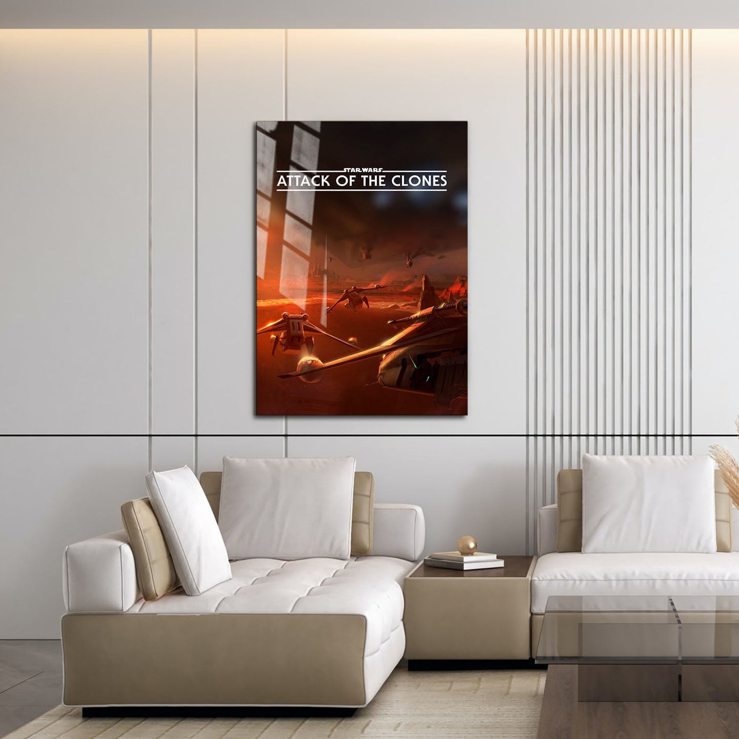 Flex Designs Metal Poster Star Wars Episode II - Attack of the Clones Minimalist 16 x 24" Home Goods - Movie 2002 Movie Metal Poster
