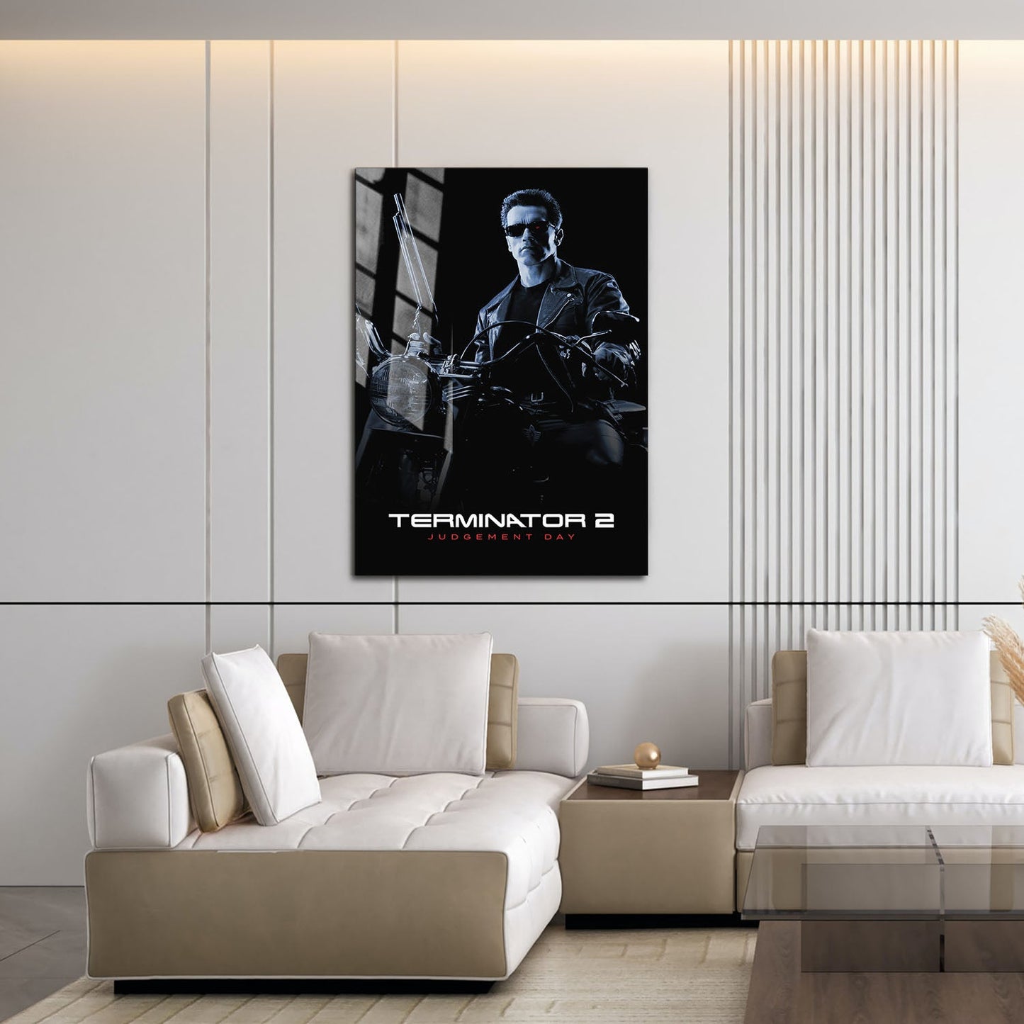 Flex Designs Metal Poster Terminator 2 Judgment Day B&W 16 x 24" Home Goods - Movie 1991 Movie Metal Poster