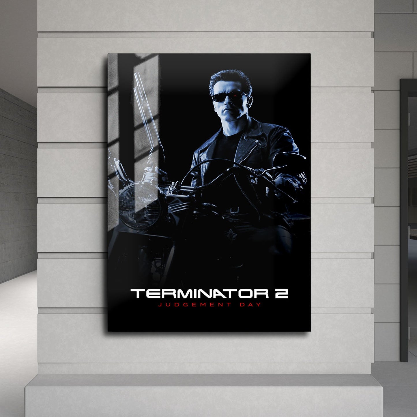 Flex Designs Metal Poster Terminator 2 Judgment Day B&W 24 x 36" Home Goods - Movie 1991 Movie Metal Poster