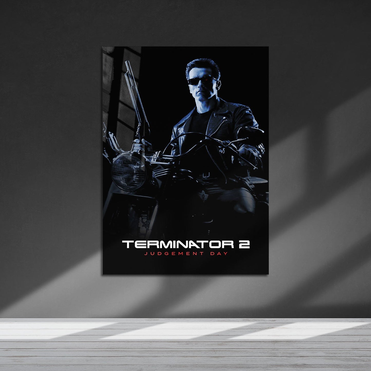 Flex Designs Metal Poster Terminator 2 Judgment Day B&W 5 x 7" Home Goods - Movie 1991 Movie Metal Poster