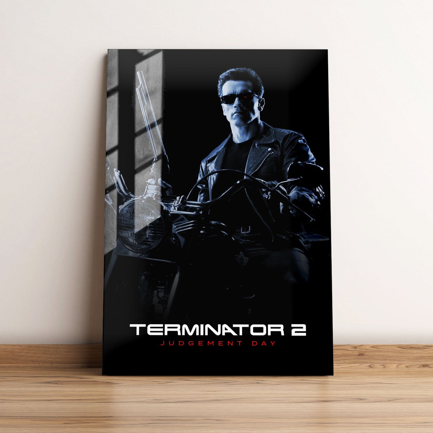 Terminator 2 Judgment Day B&W Movie Metal Poster