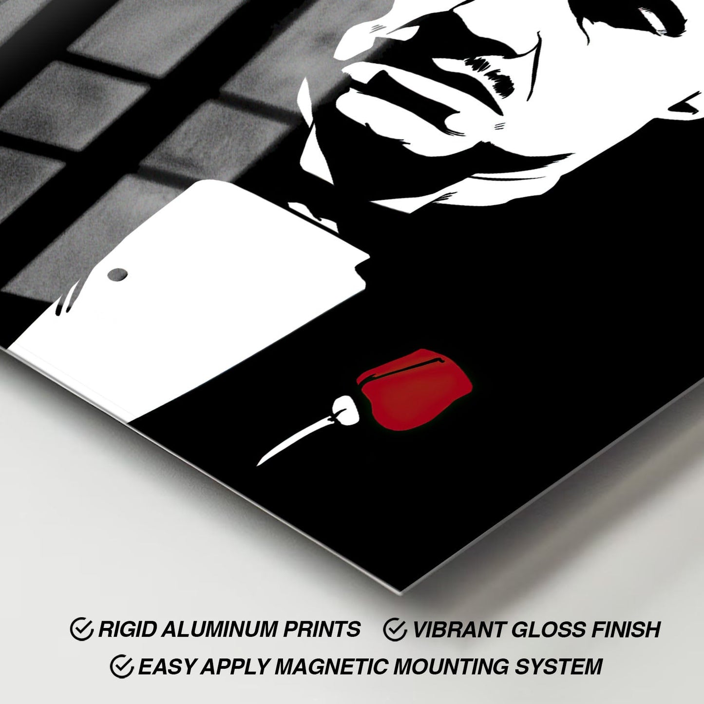 Flex Designs Metal Poster The Godfather Cinematic 11 x 17" Home Goods - Movie 1972 Movie Metal Poster