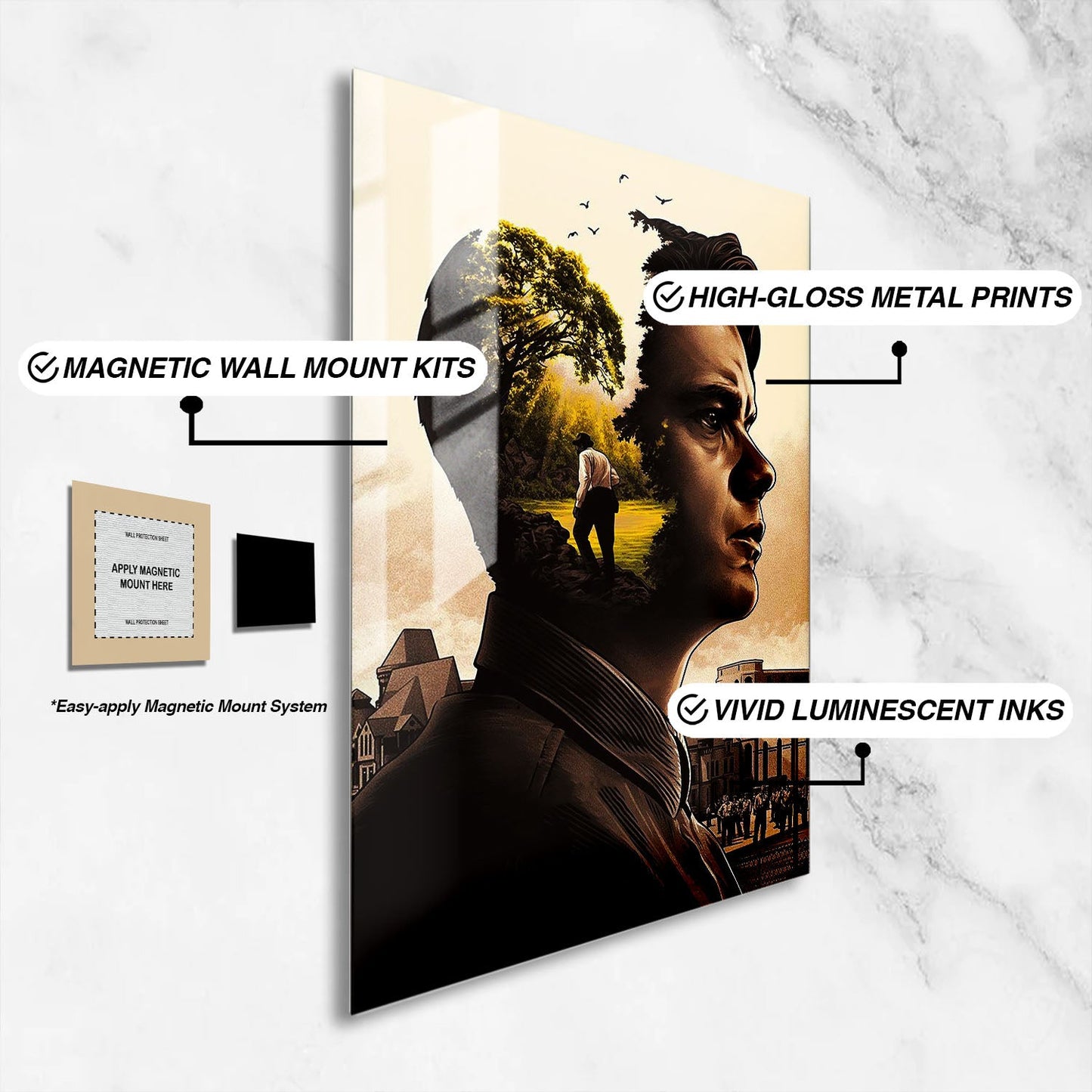 Flex Designs Metal Poster The Shawshank Redemption Key Art 16 x 24" Home Goods - Movie 1994 Movie Metal Poster