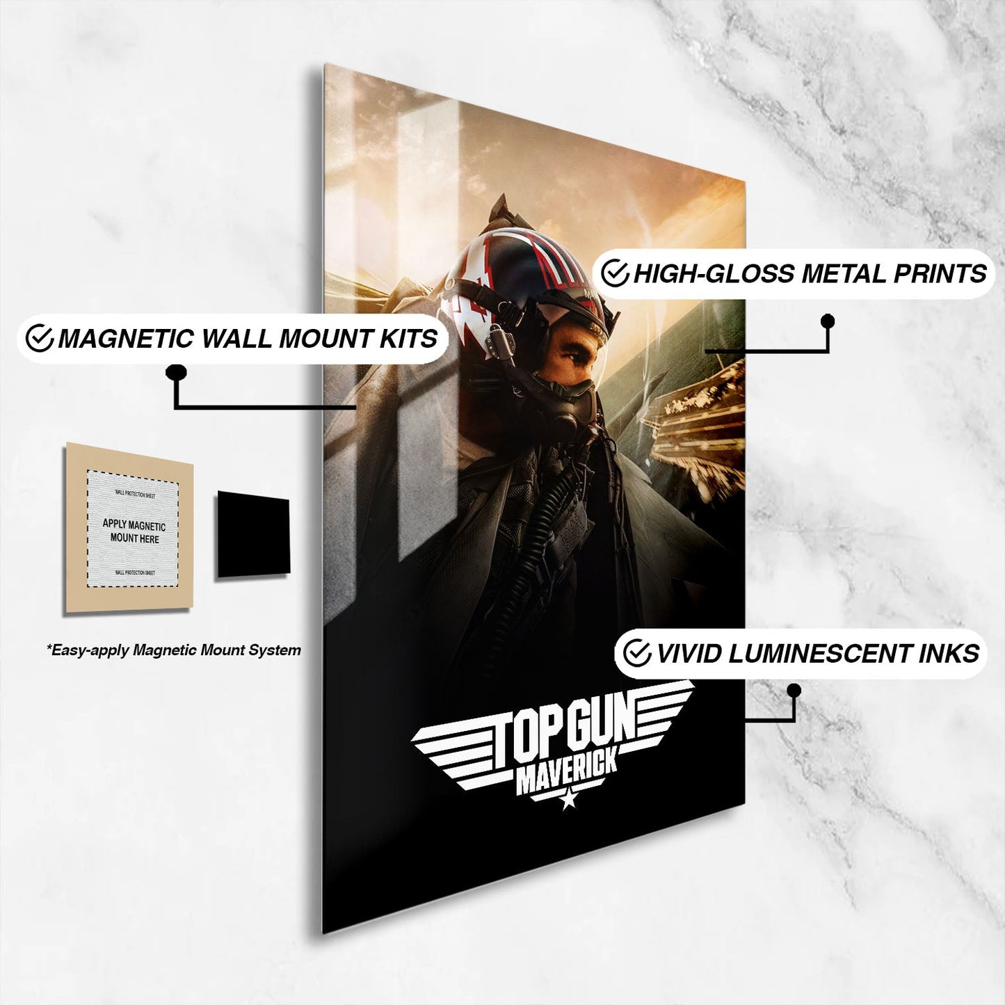 Flex Designs Metal Poster Top Gun Maverick Cinematic 16 x 24" Home Goods - Movie 2022 Movie Metal Poster