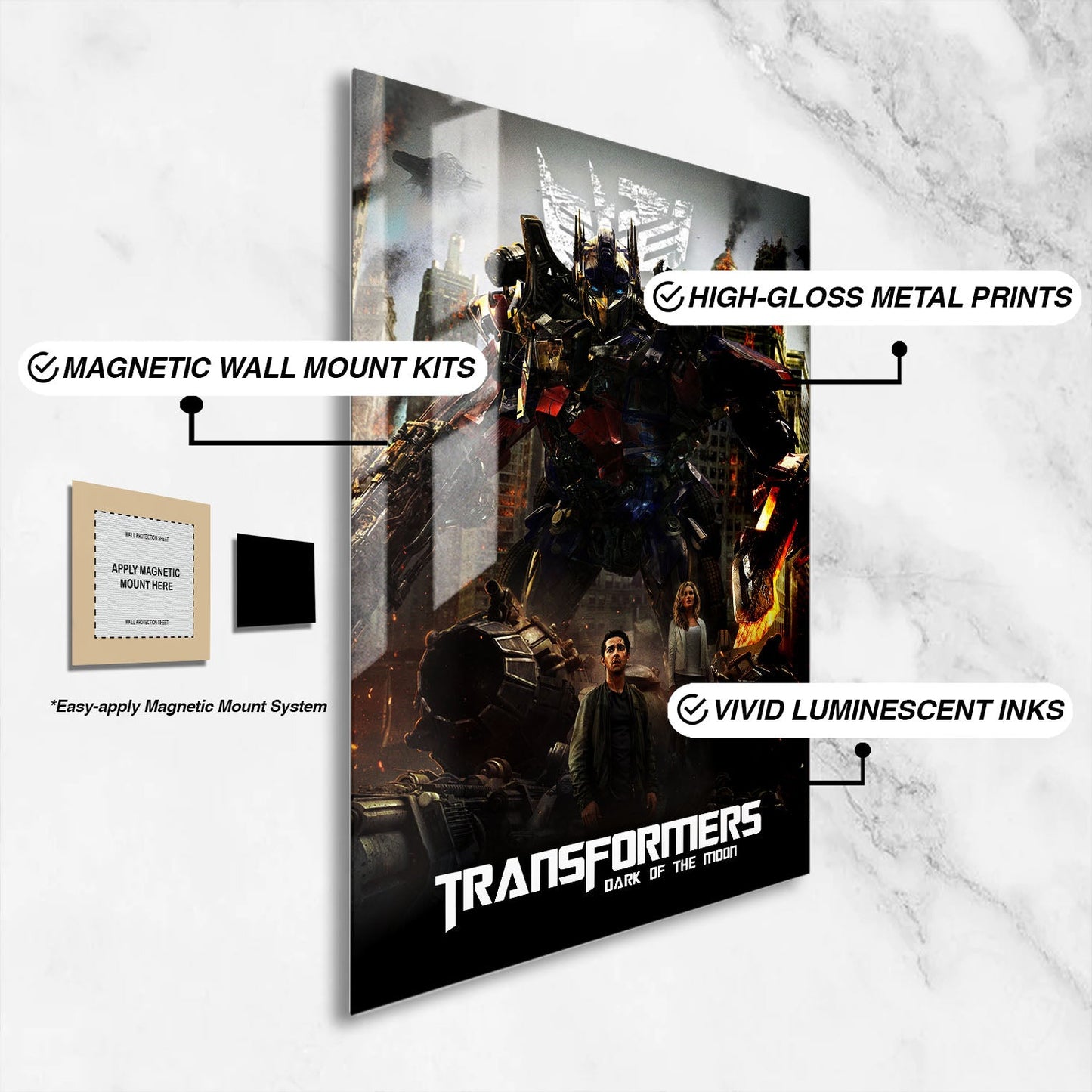 Flex Designs Metal Poster Transformers Dark of the Moon 16 x 24" Home Goods - Movie 2011 Movie Metal Poster
