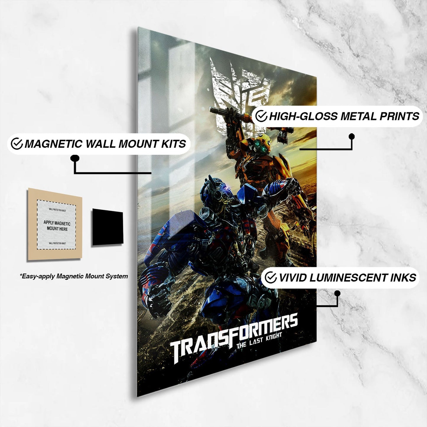 Flex Designs Metal Poster Transformers The Last Knight 16 x 24" Home Goods - Movie 2017 Movie Metal Poster