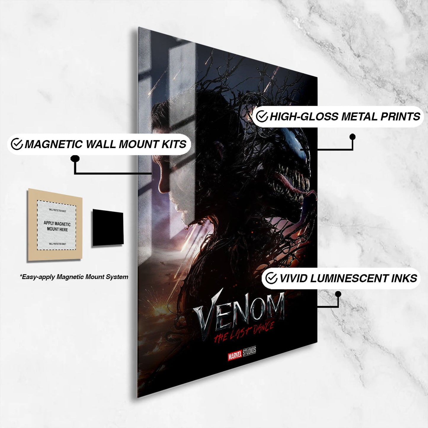 Flex Designs Metal Poster Venom The Last Dance 16 x 24" Home Goods - Movie 2024 Movie Metal Poster
