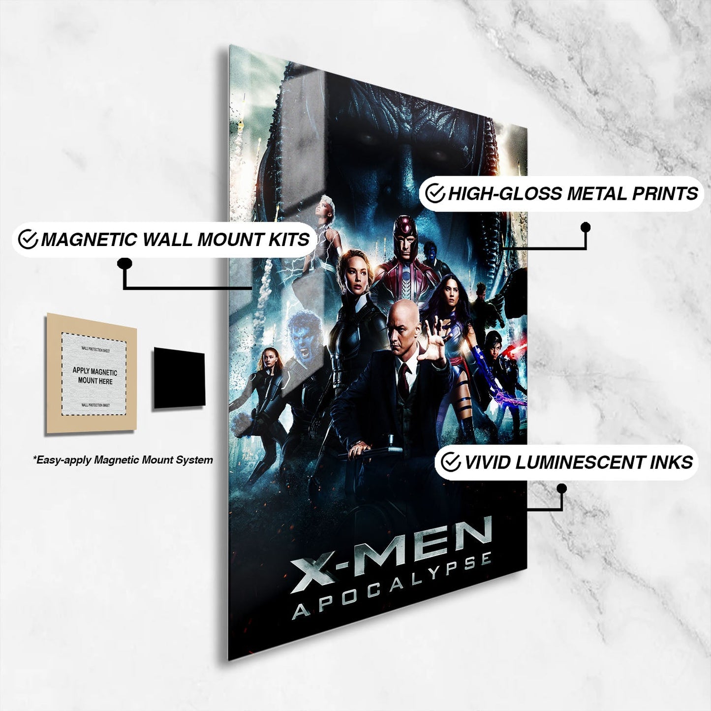 Flex Designs Metal Poster X-Men Apocalypse 16 x 24" Home Goods - Movie 2016 Movie Metal Poster
