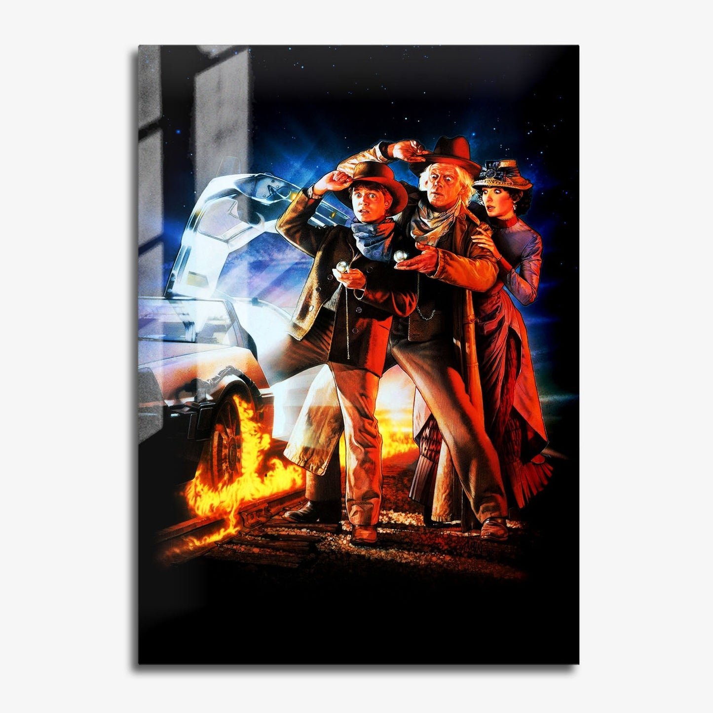 Flex Designs Metal Poster Back to the Future Part III Key Art 11 x 17" Home Goods - Movie 1990 Movie Metal Poster