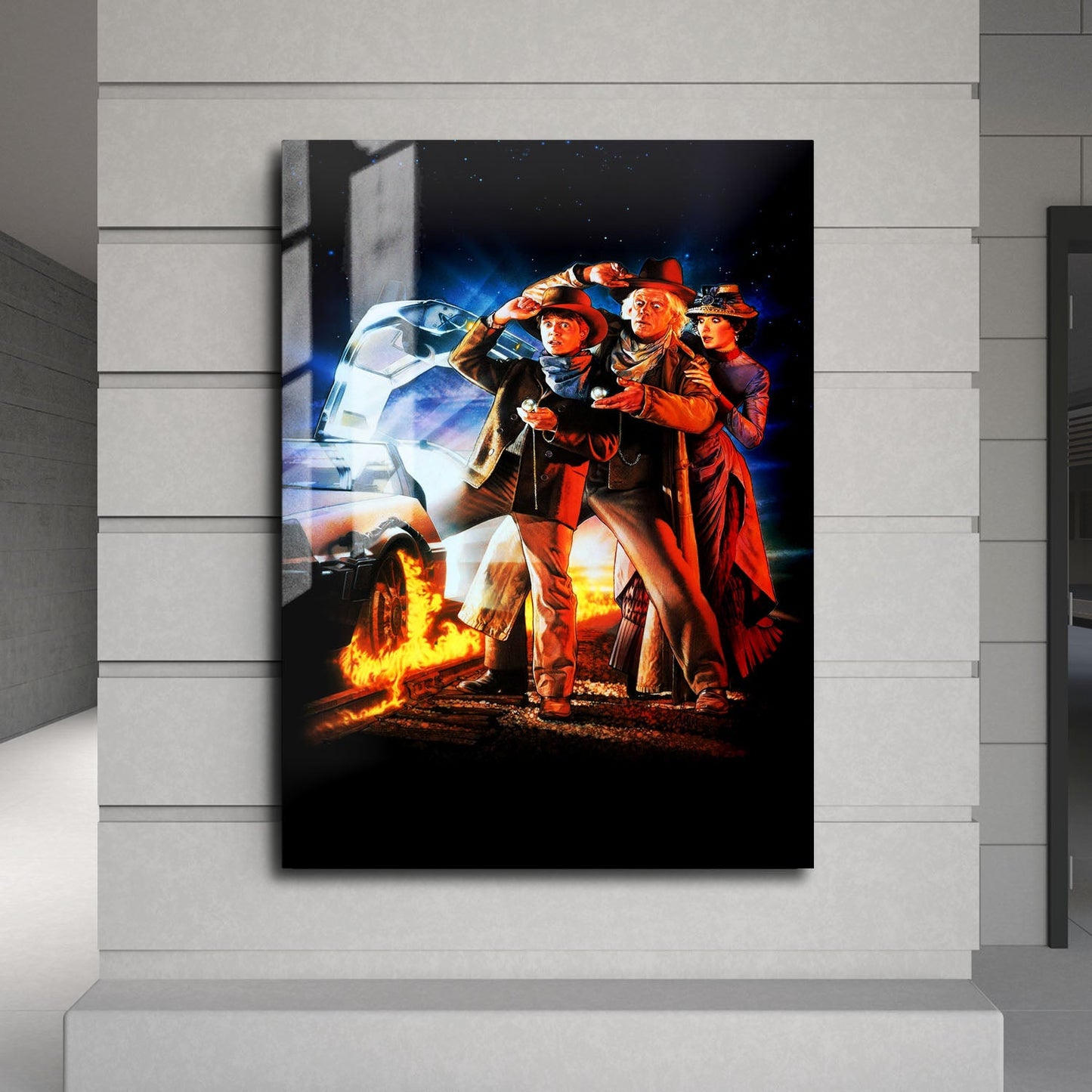 Flex Designs Metal Poster Back to the Future Part III Key Art 24 x 36" Home Goods - Movie 1990 Movie Metal Poster