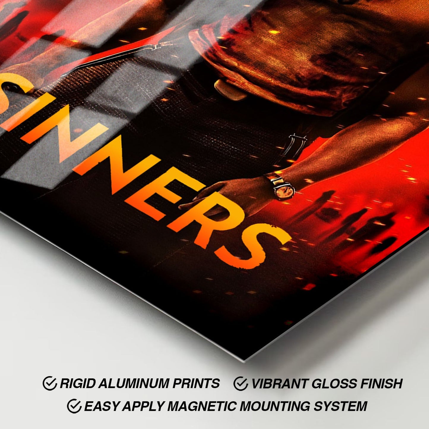 Flex Designs Metal Poster Sinners 11 x 17" Home Goods - Movie 2025 Movie Metal Poster